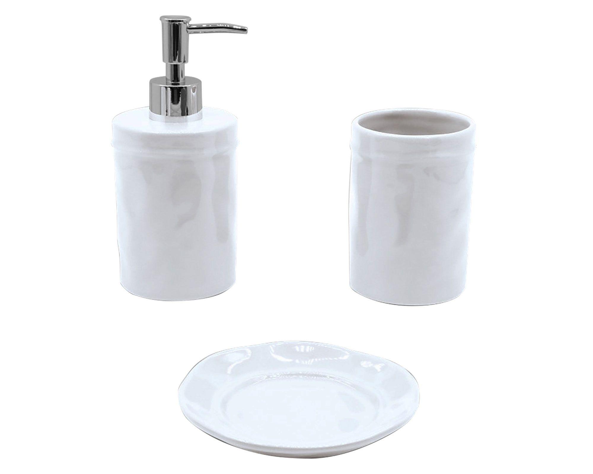 Dispensador + portacepillos + jabonera Básico Cotidiana-0