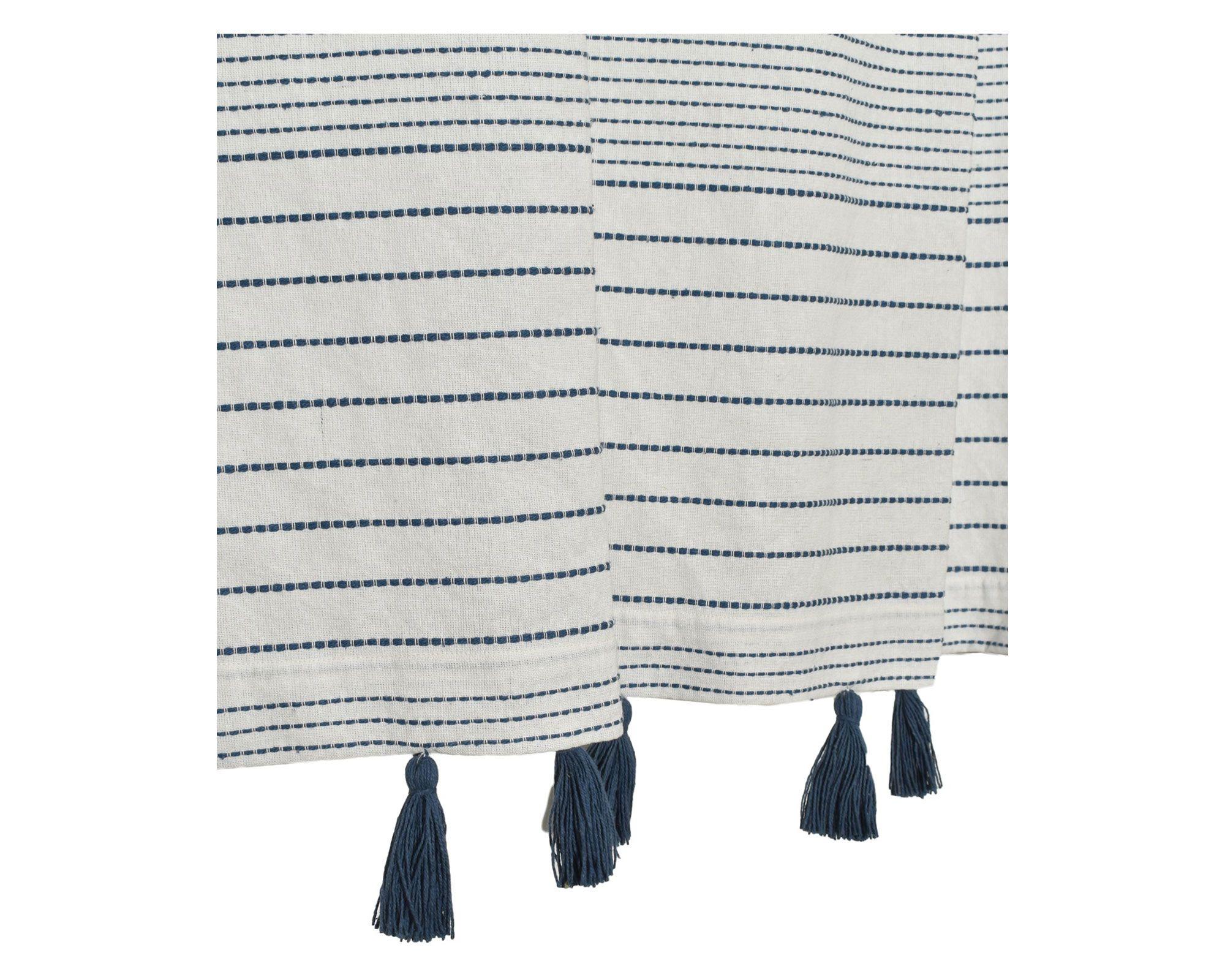 Cortina baño 180x180 cm líneas bordadas Cotidiana-1