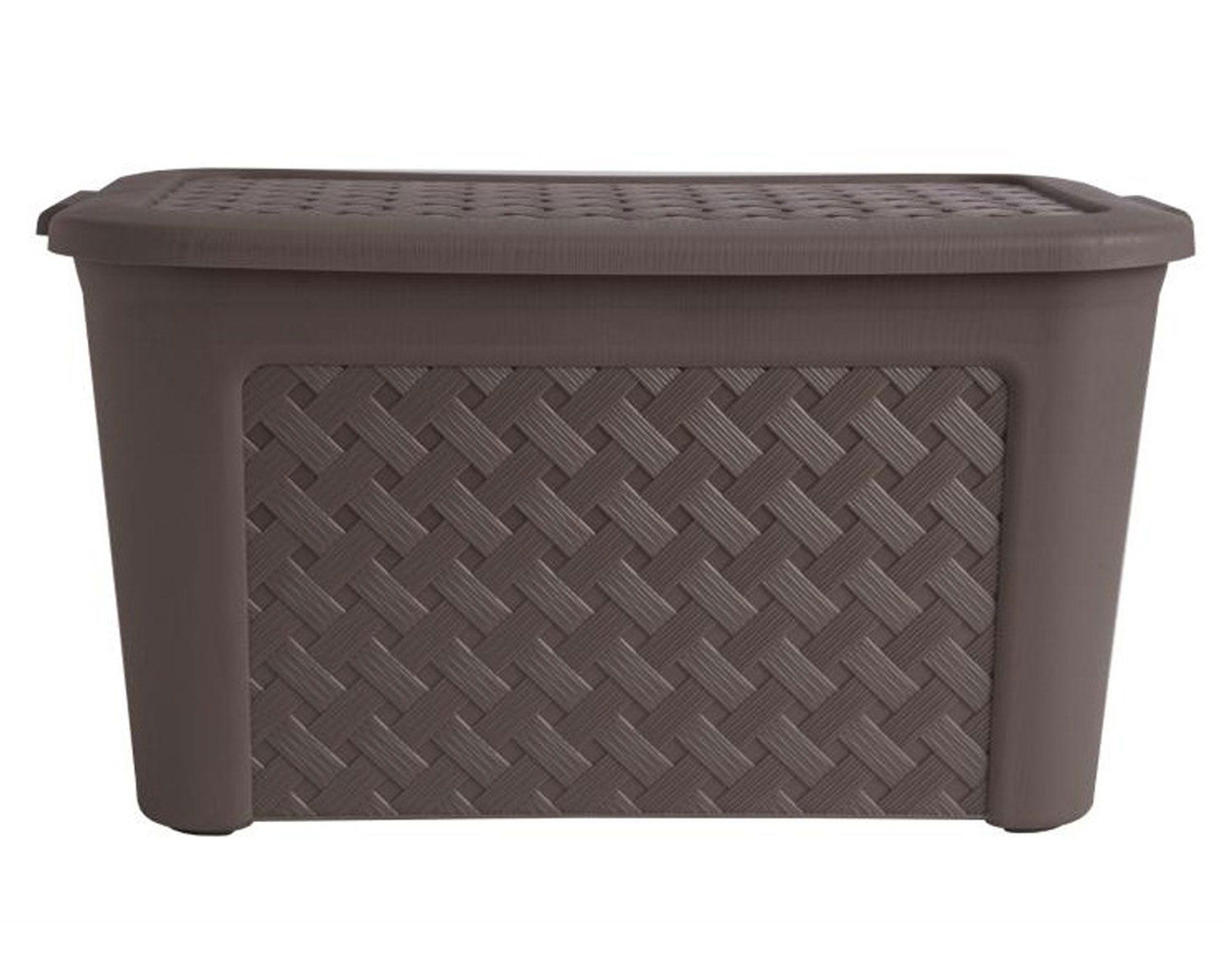 Caja organizadora 50 litros café Innovaplast-0