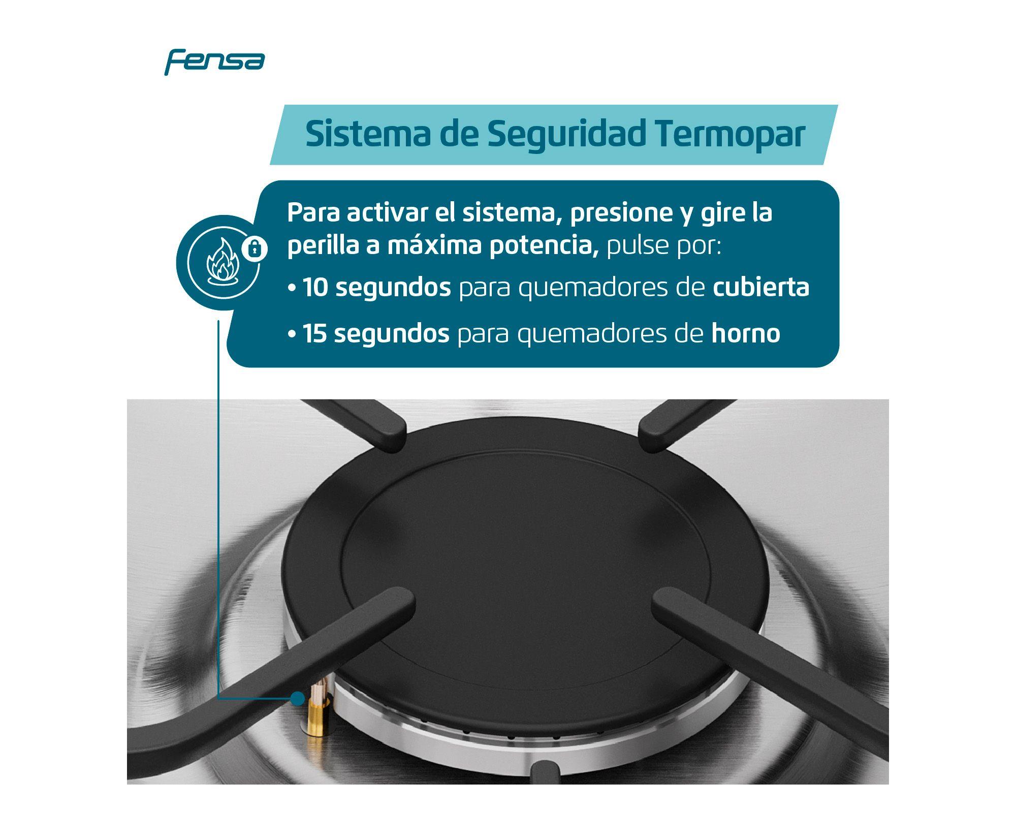 Cocina 4 quemadores F2525T Fensa-4