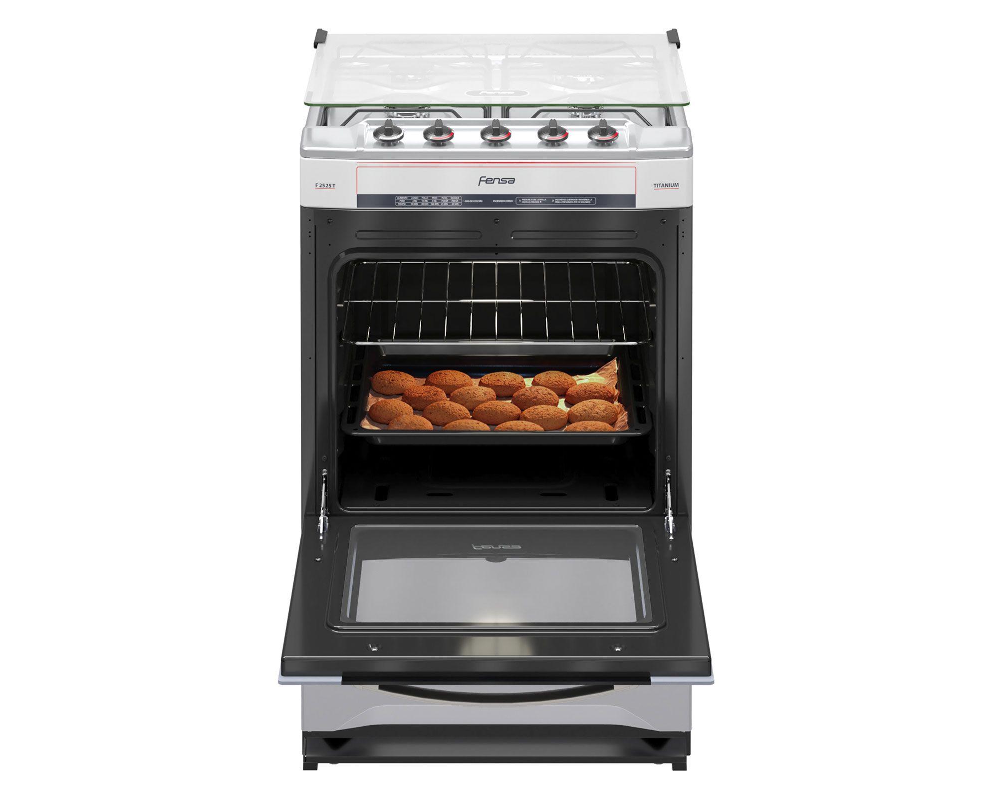 Cocina 4 quemadores F2525T Fensa-1