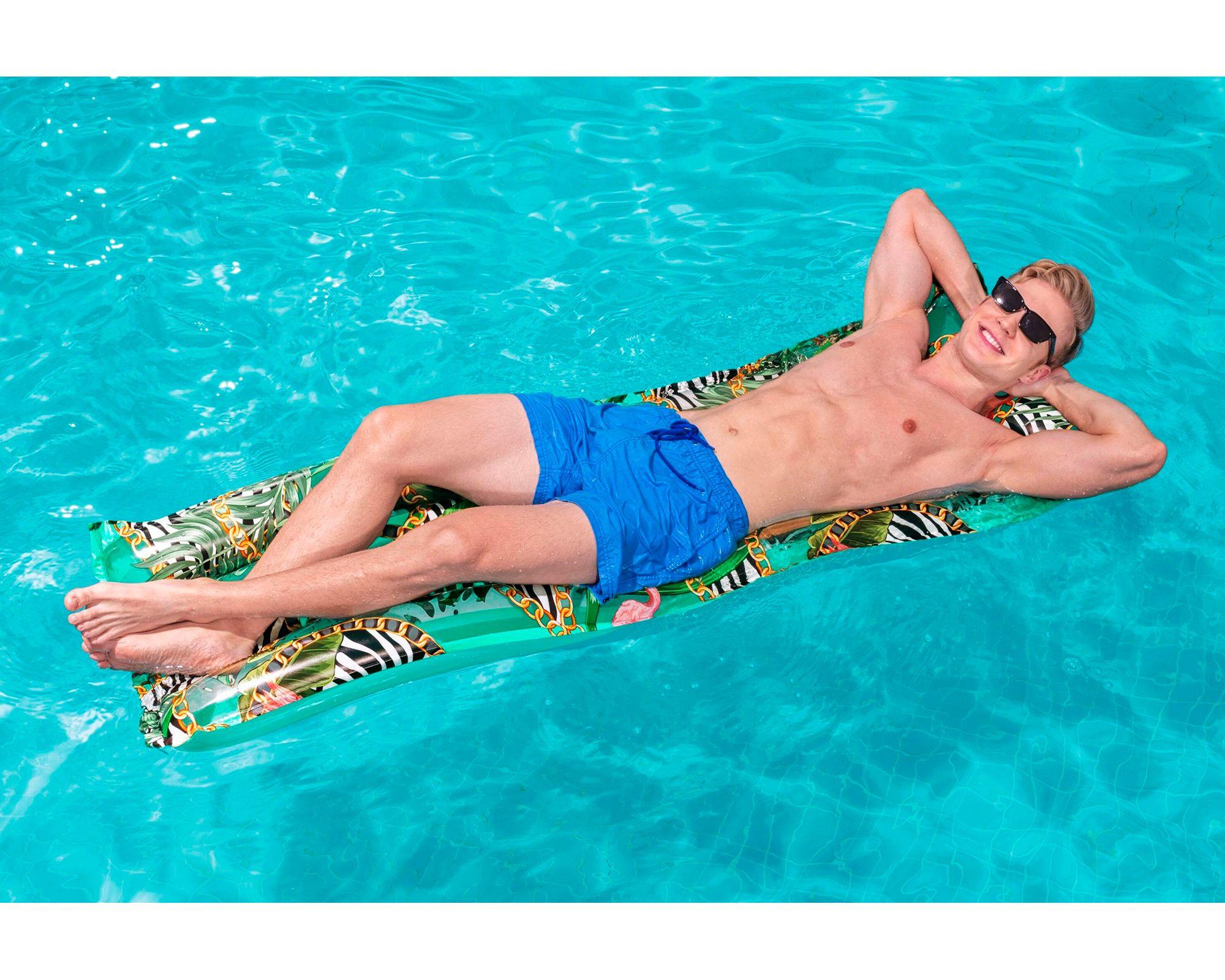 Colchoneta inflable Floral Fantasía 183x69 cm-2