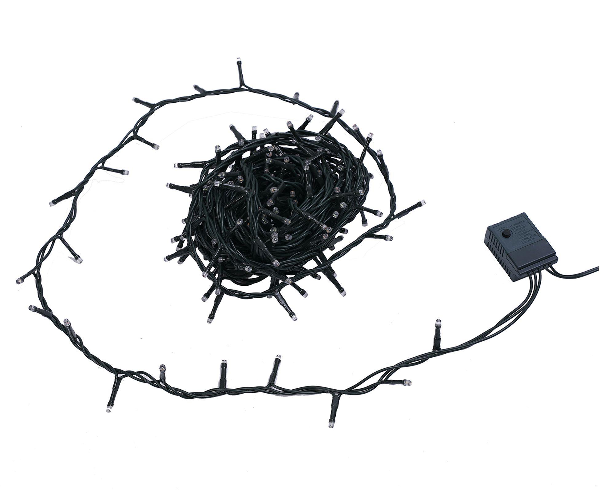 Guirnalda navidad LED 200L luz blanca cálida-0