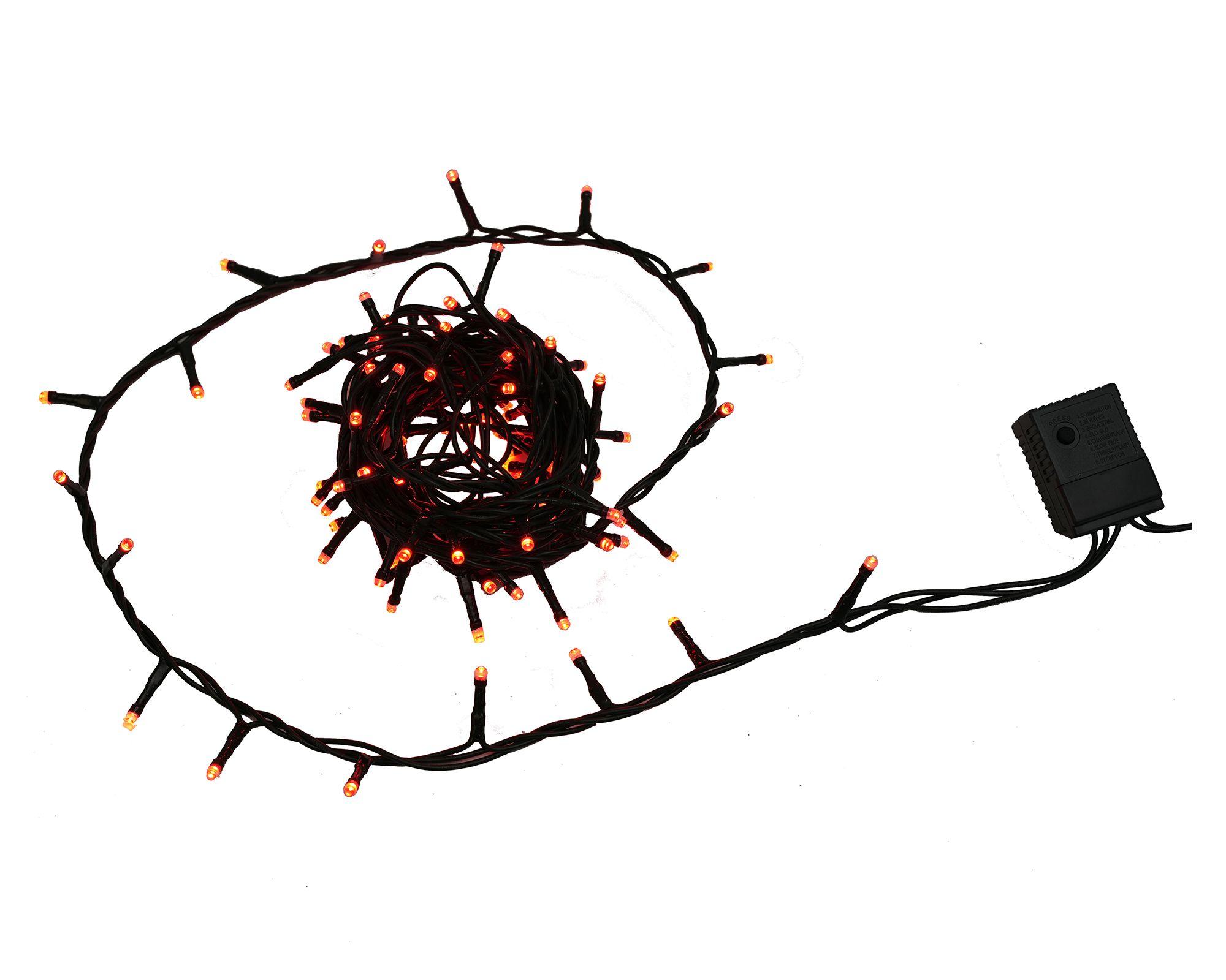 Guirnalda navidad LED 200L luz rojo-0