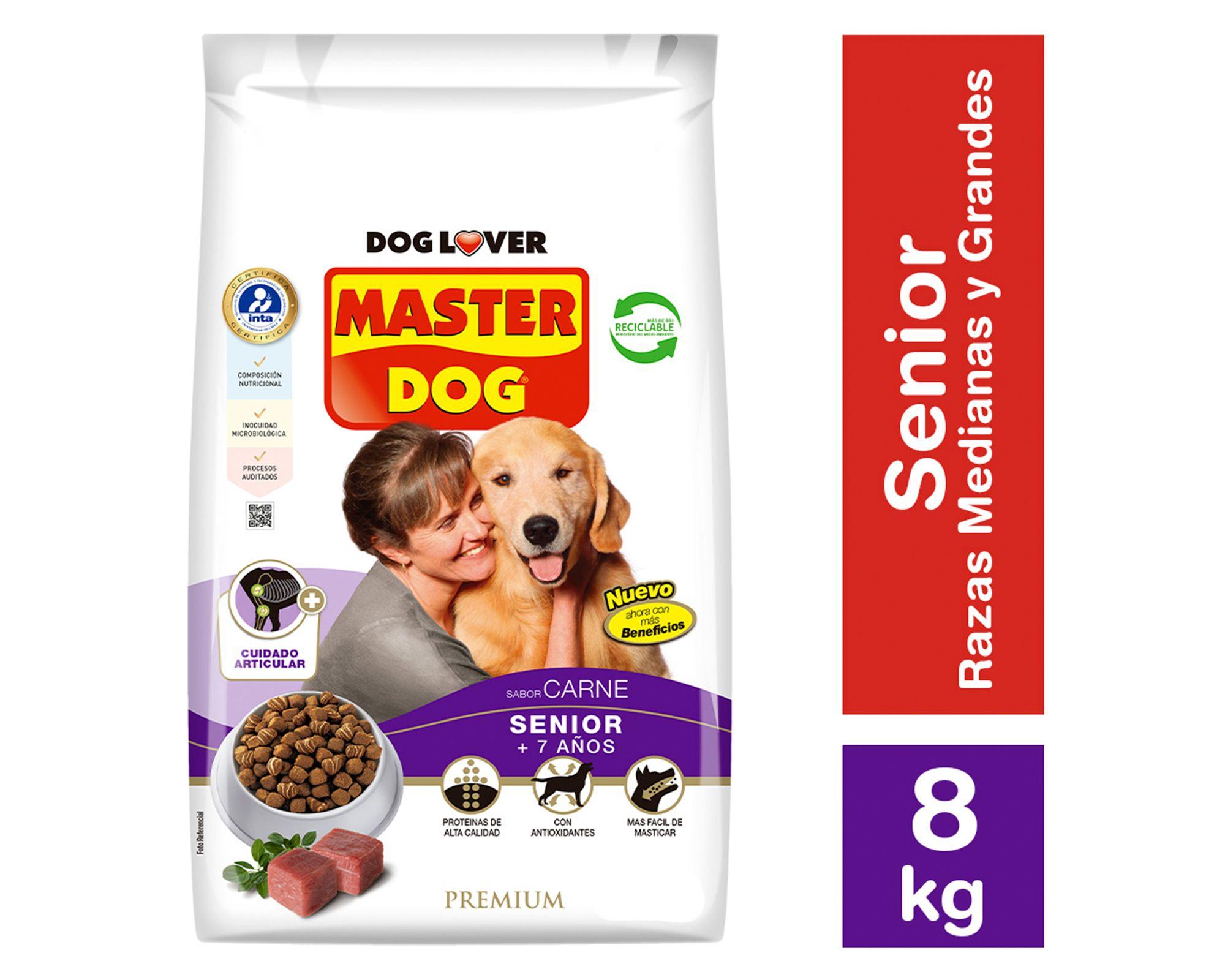 Alimento perro 8 kg Senior carne Master Dog-2