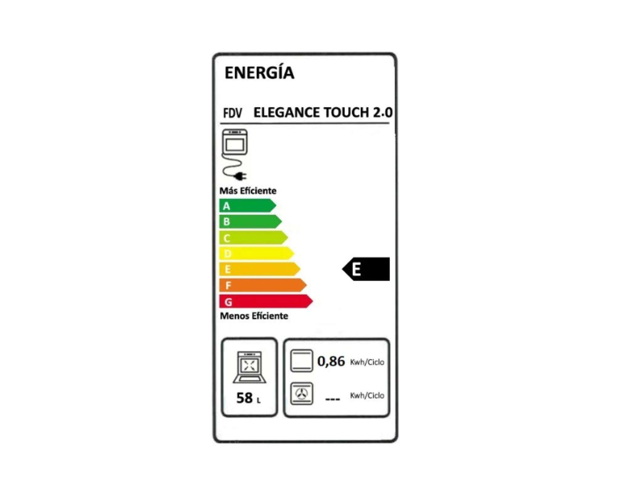 Horno eléctrico Elegance Touch 2.0 negro 58 lt-6