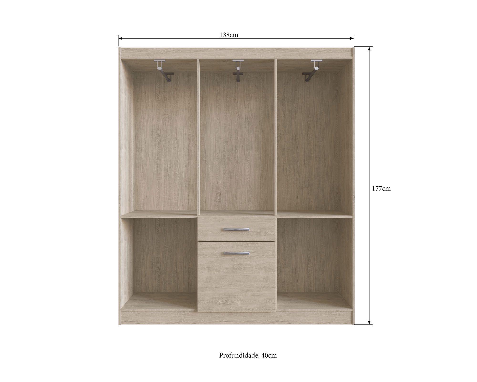 Clóset 6 puertas 1 cajón zapatera arena Altavision-5