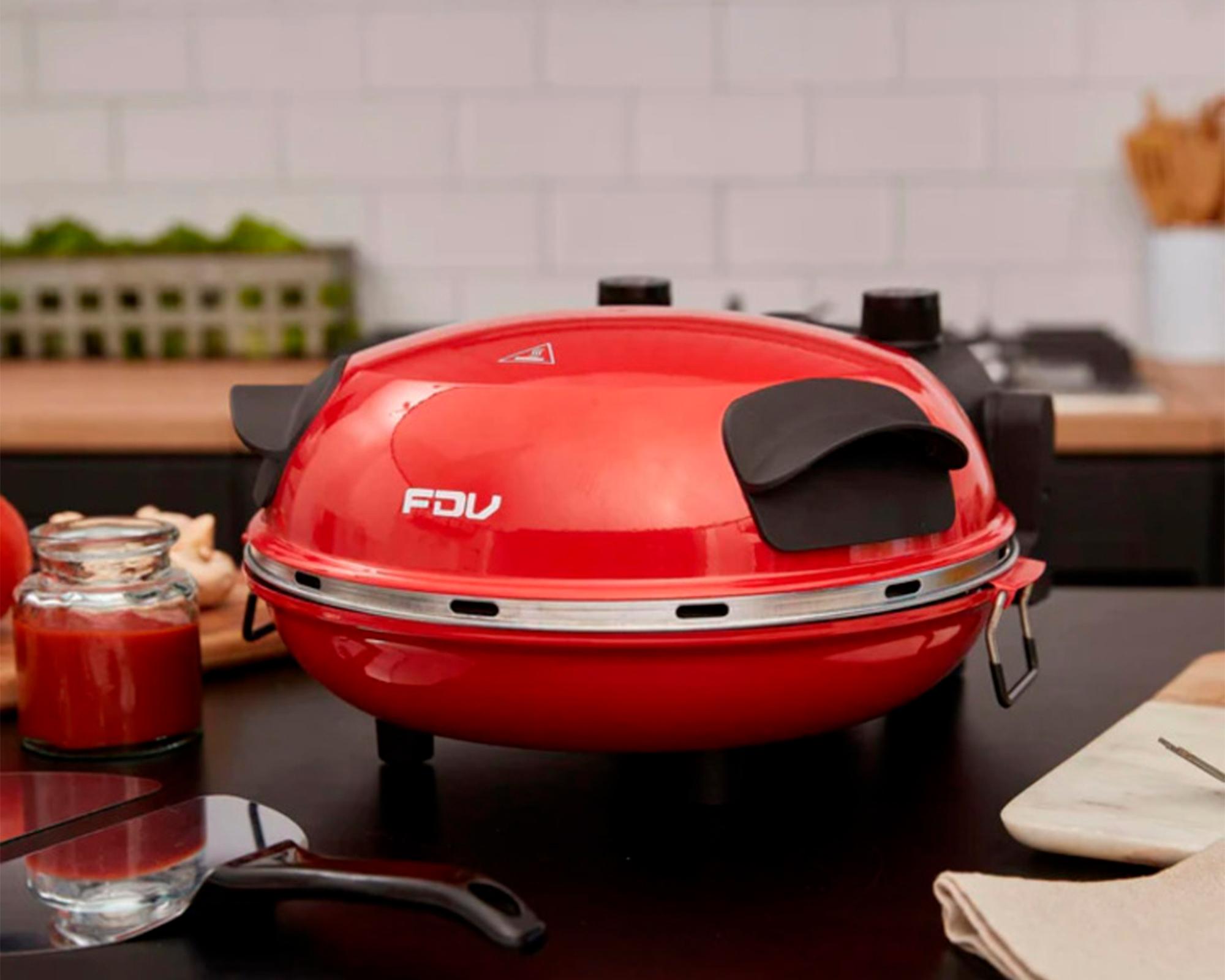 Horno pizza eléctrico Nápoles 1200 W rojo-5