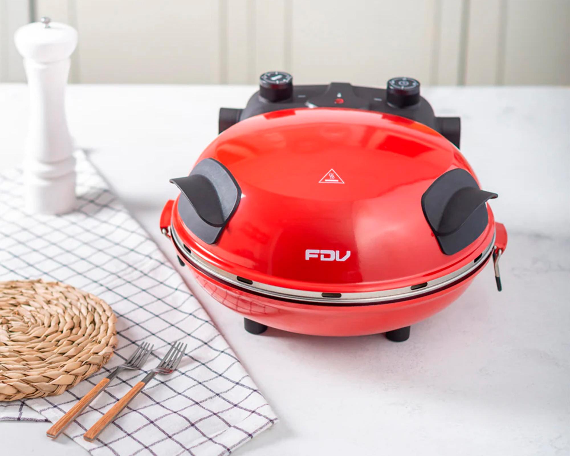 Horno pizza eléctrico Nápoles 1200 W rojo-6