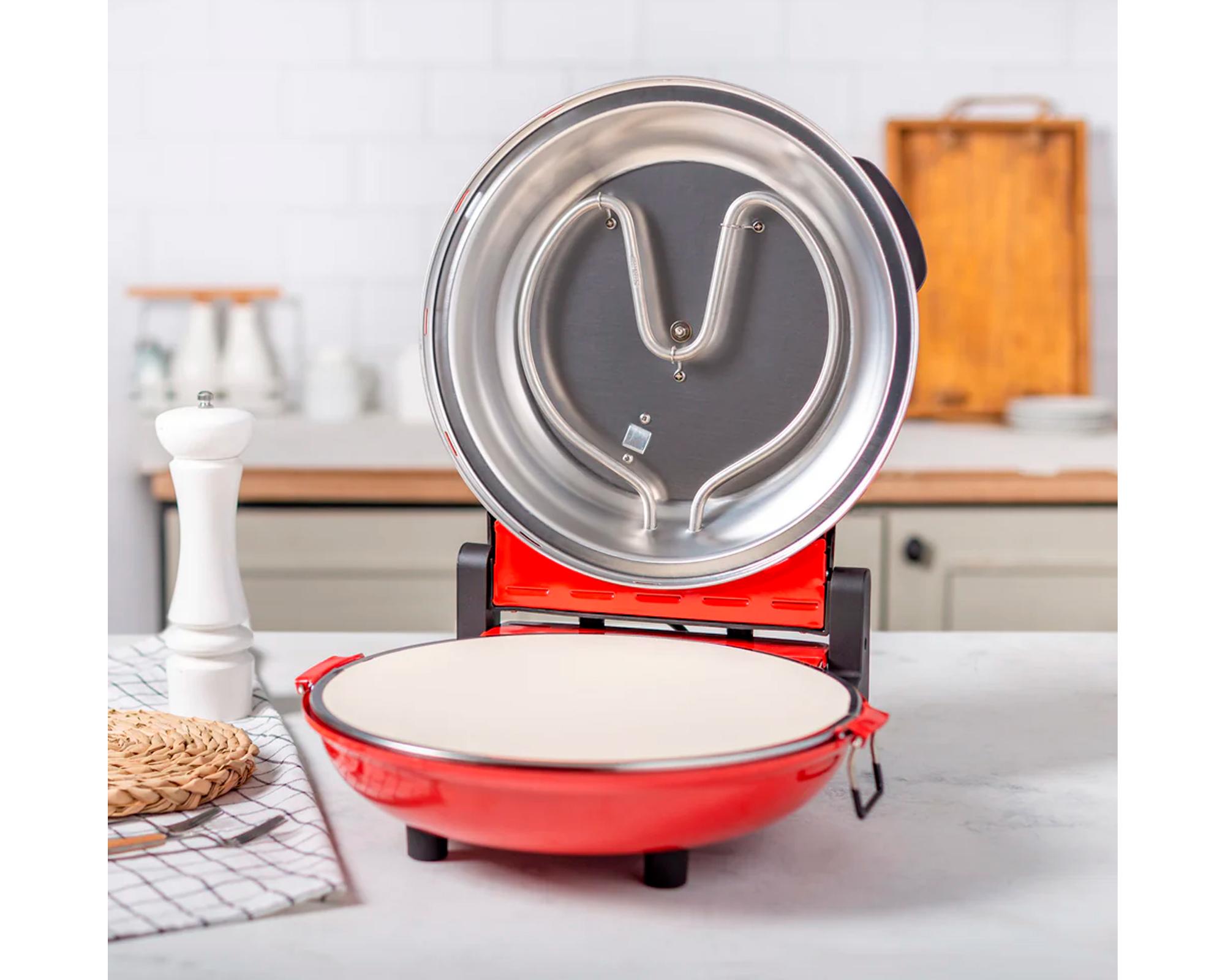 Horno pizza eléctrico Nápoles 1200 W rojo-3
