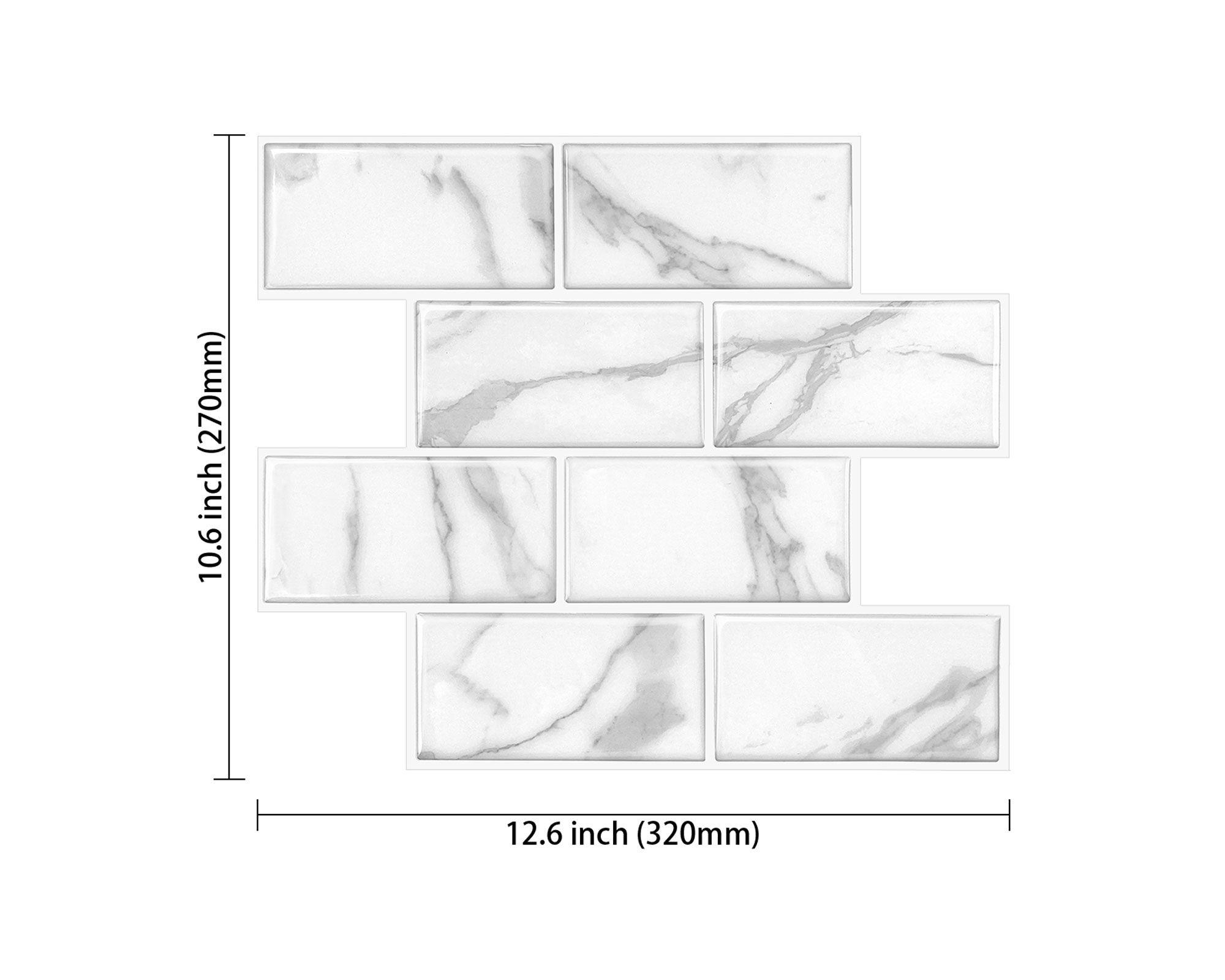 Mosaicos 27x32 cm Calacata blanco-3