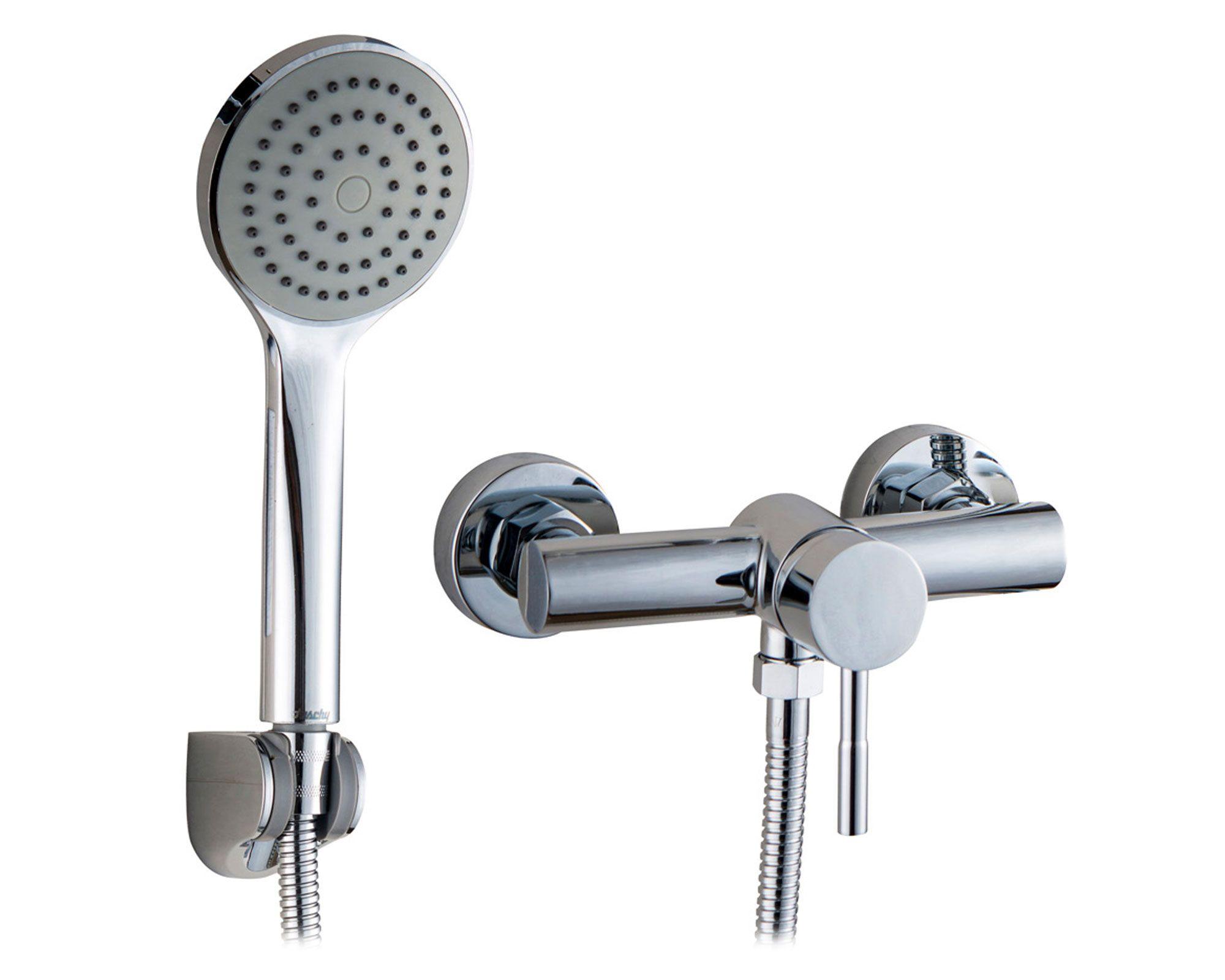 Monomando ducha 24.5x18 cm Stal gris cromo Duschy-0