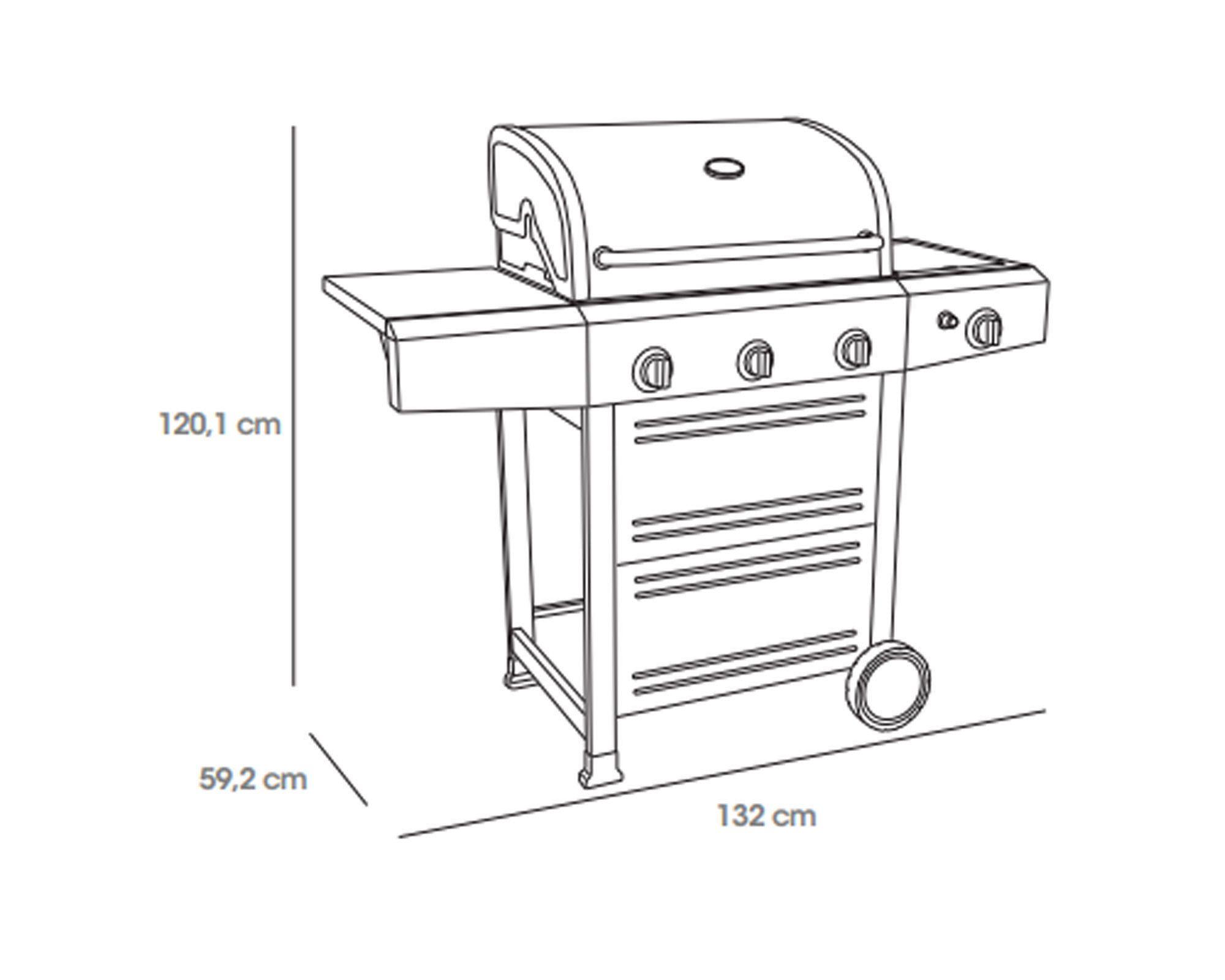 Parrilla a gas 4 Quemadores Michigan inox BBQ Grill-5