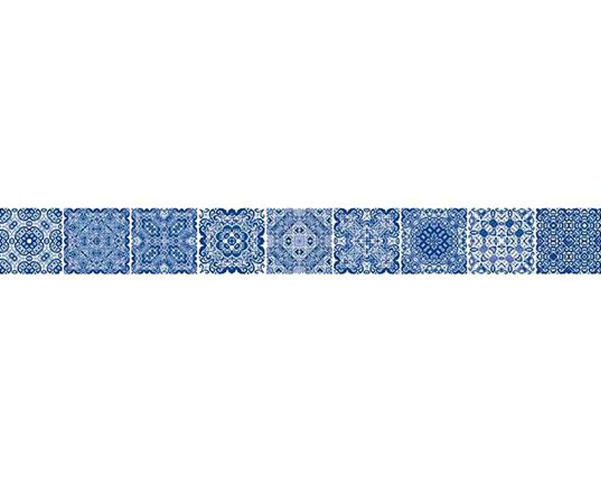 Cenefa adhesiva 5.5x46 cm Westeros azul 6 unidades-0
