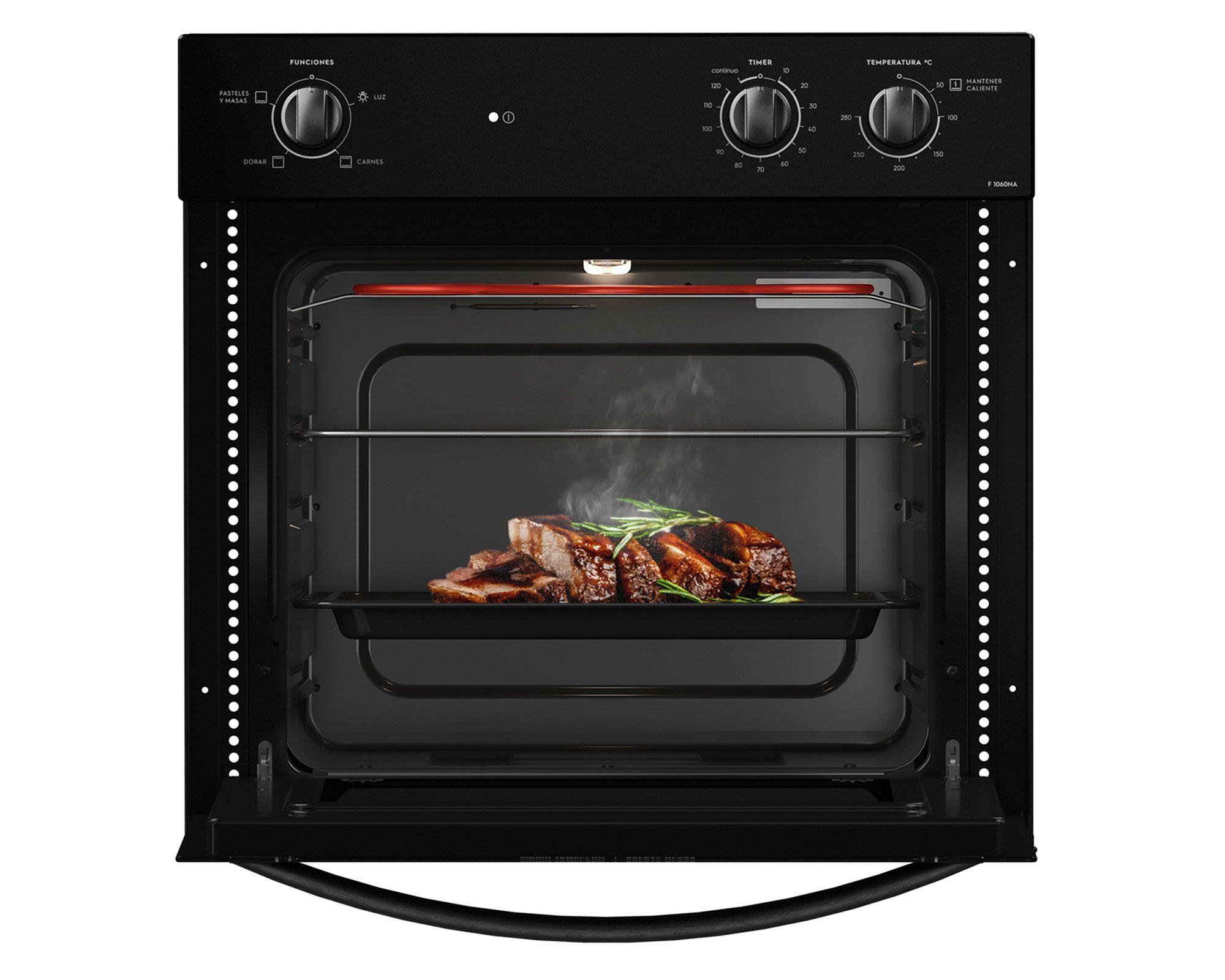 Horno empotrado 66 litros F 1060N A negro Fensa-1