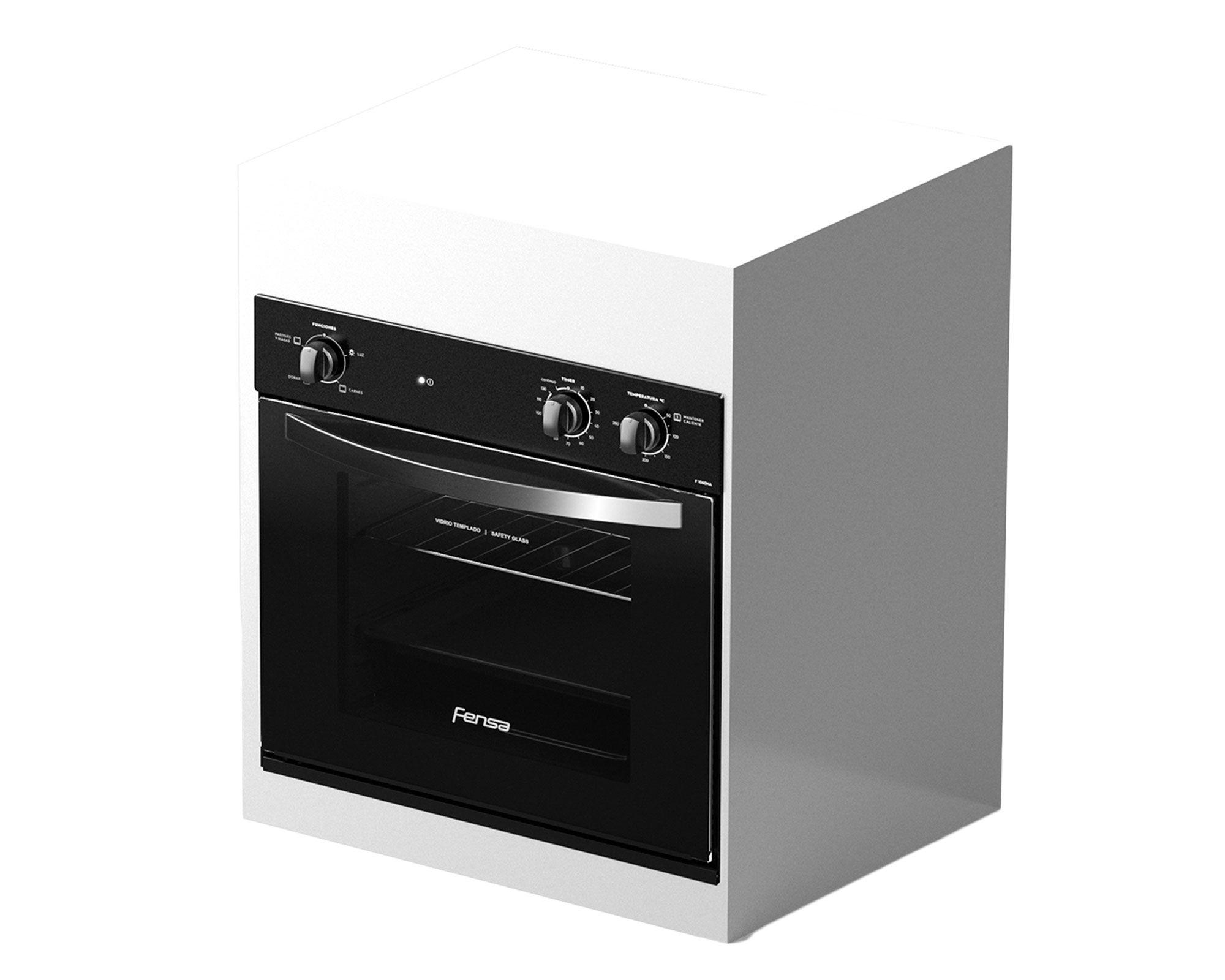 Horno empotrado 66 litros F 1060N A negro Fensa-3