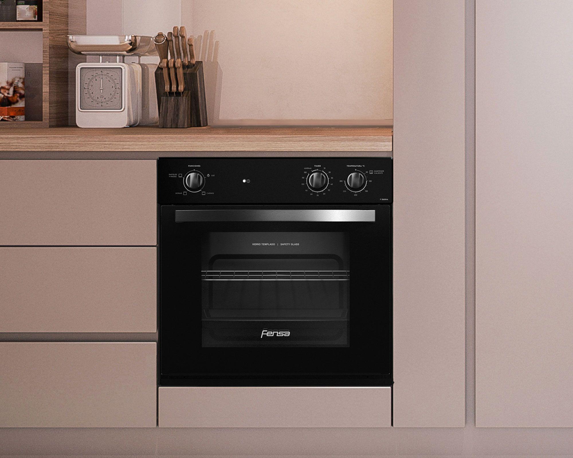 Horno empotrado 66 litros F 1060R A espejado Fensa-2