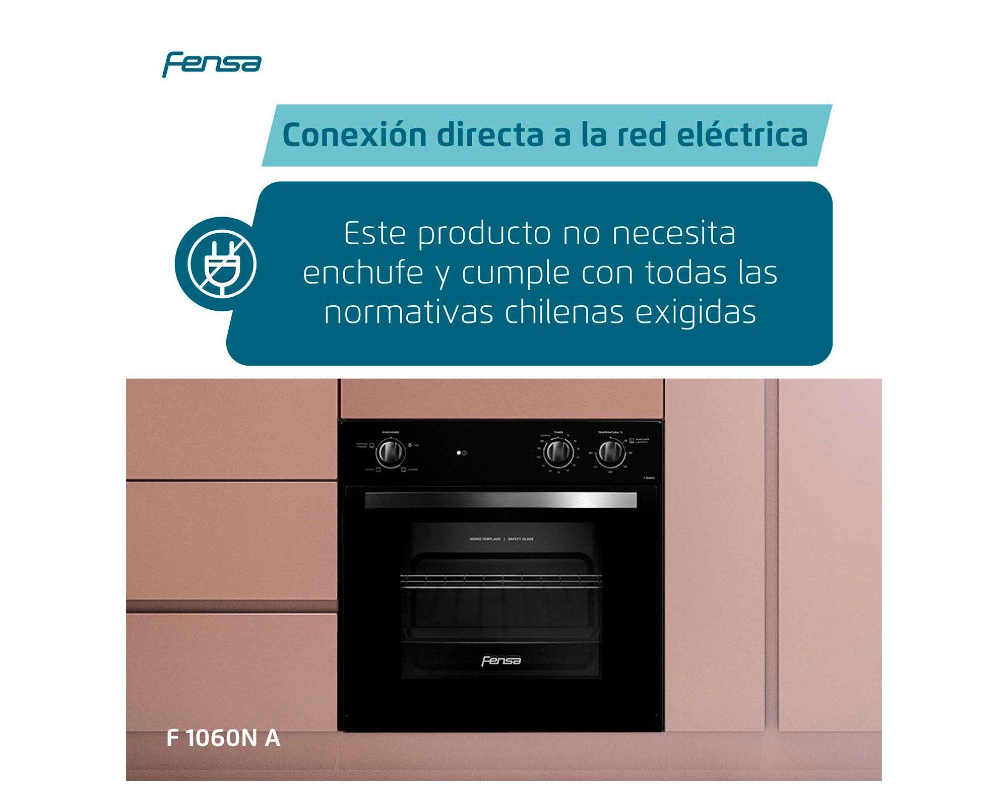 Horno empotrado 66 litros F 1060R A espejado Fensa-1