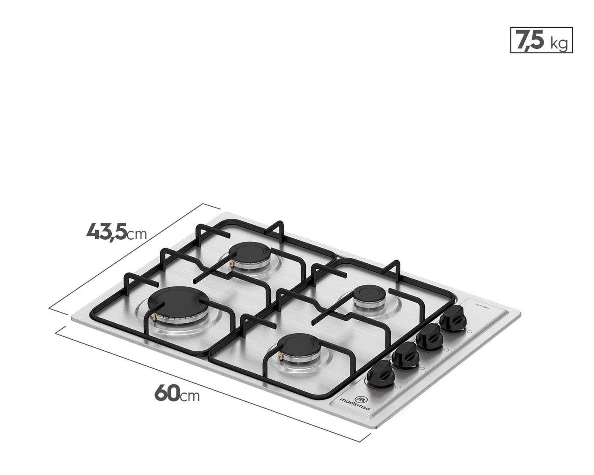 Encimera 4 quemadores MCE 435E T gris Mademsa-4