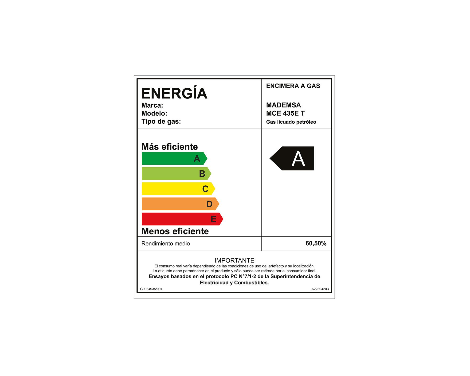 Encimera 4 quemadores MCE 435E T gris Mademsa-7