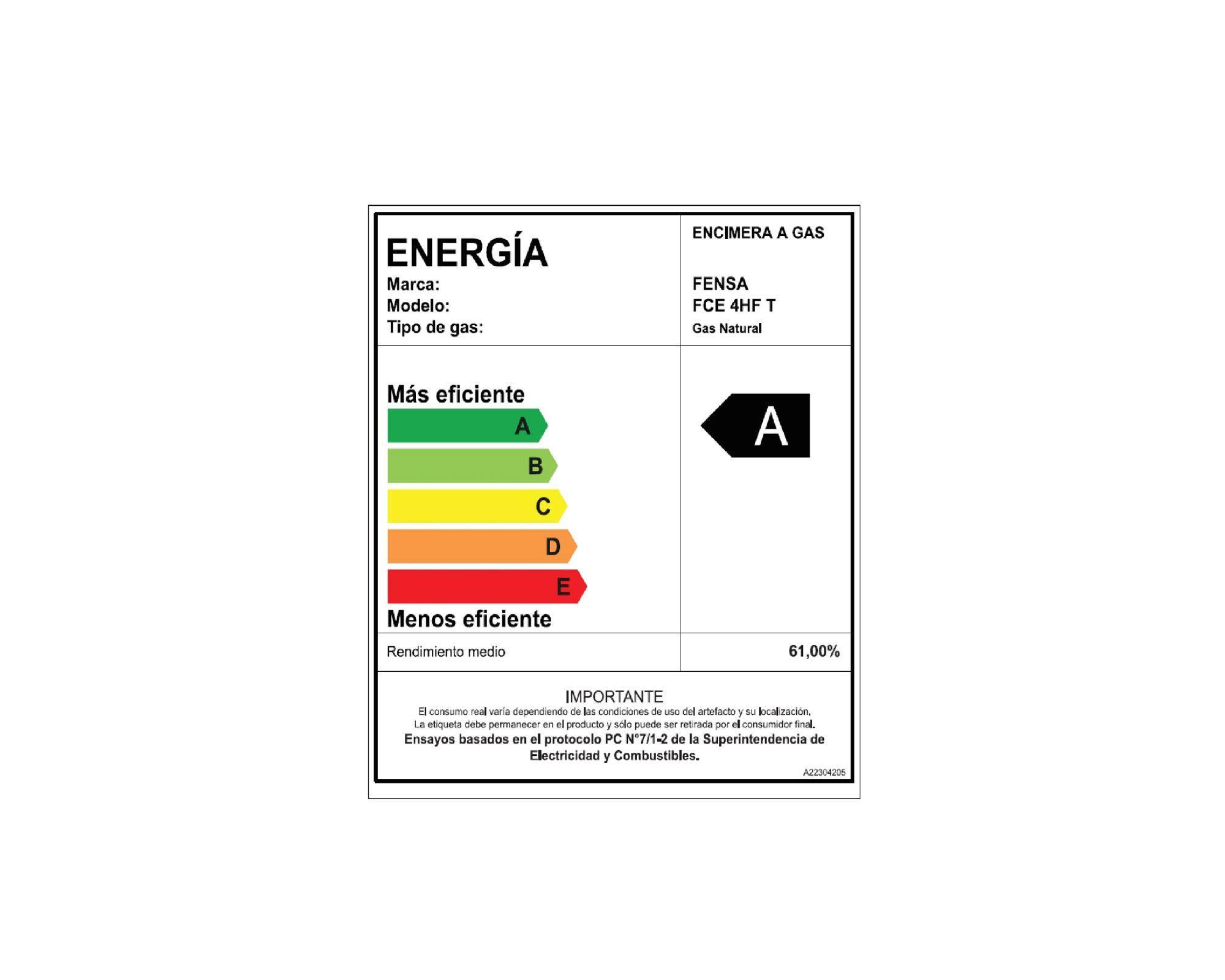 Encimera 4 quemadores FCE 4HF T gris Fensa-7
