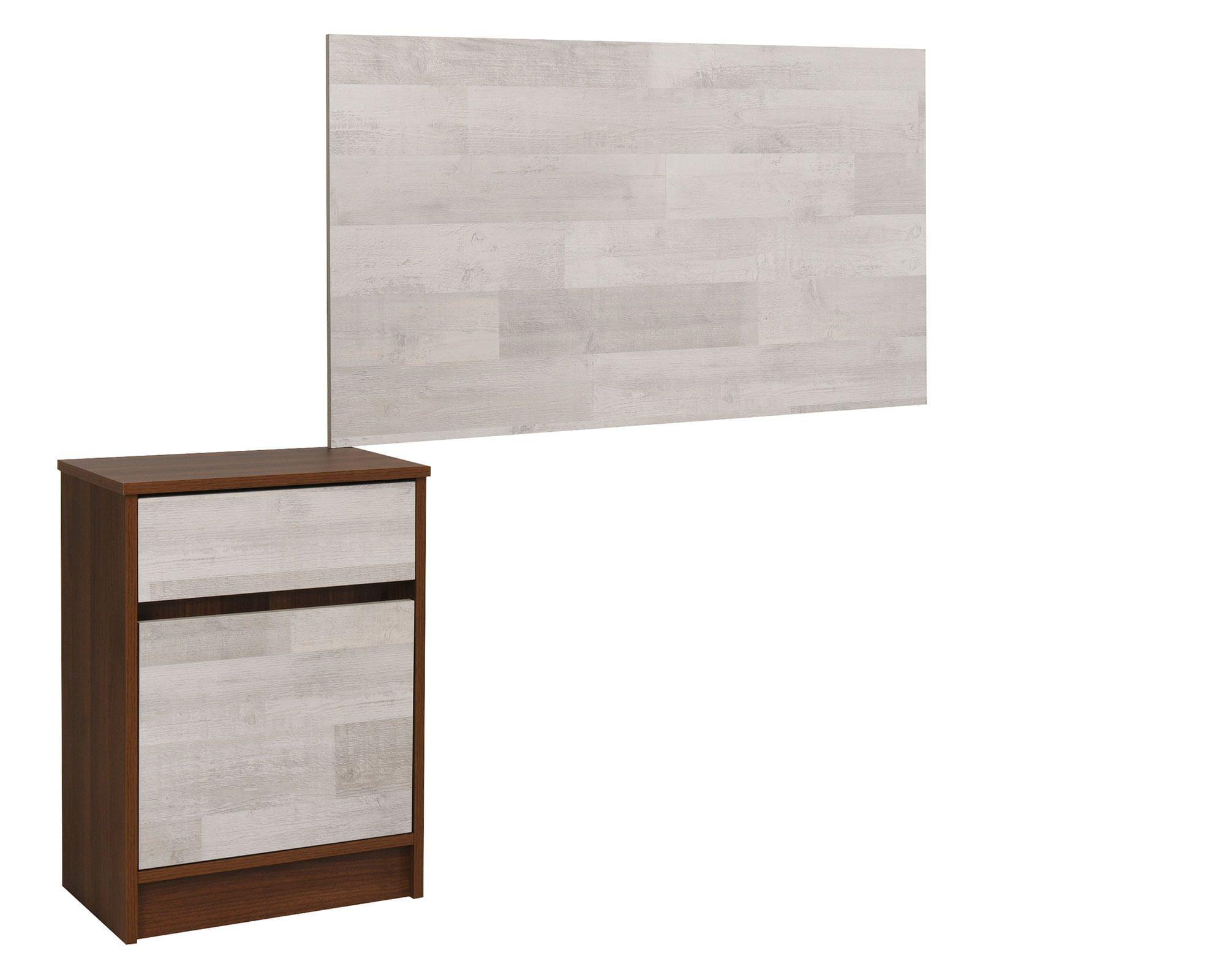 Respaldo 1 plaza + velador Legno nogal amazónico-1