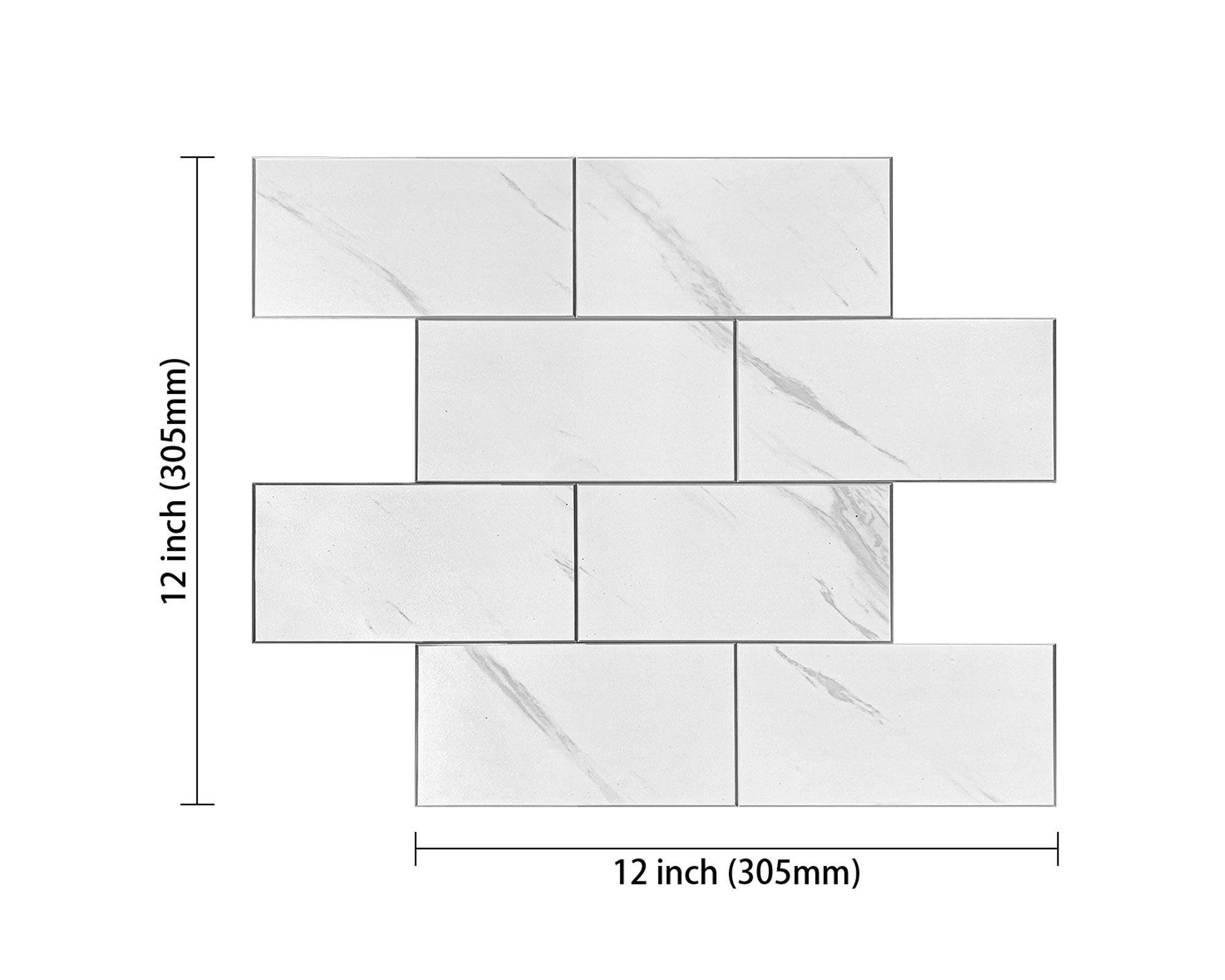 Mosaicos 30.5x30.5 cm Mármol blanco-3