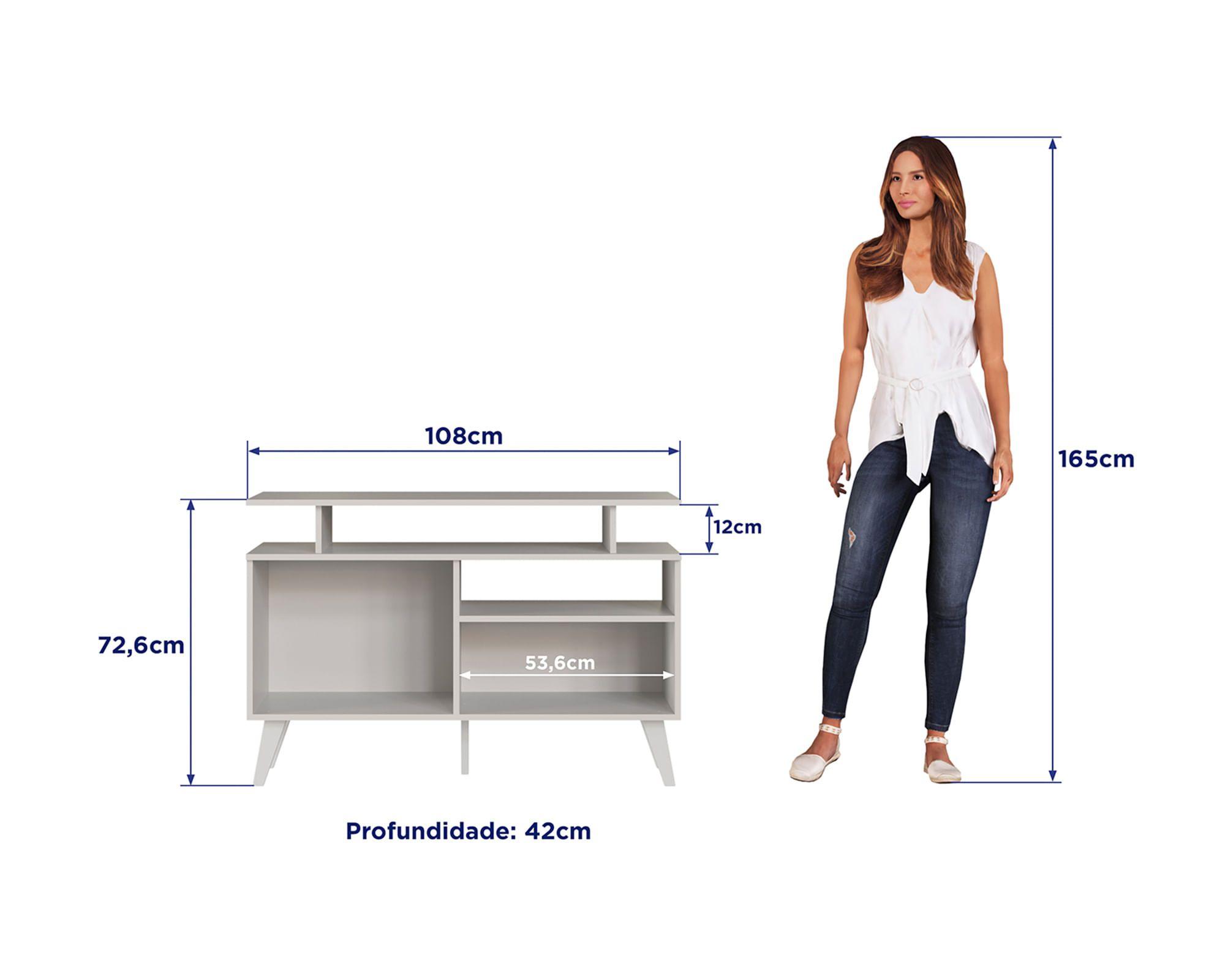 Rack TV 43" Tokio blanco/café-3