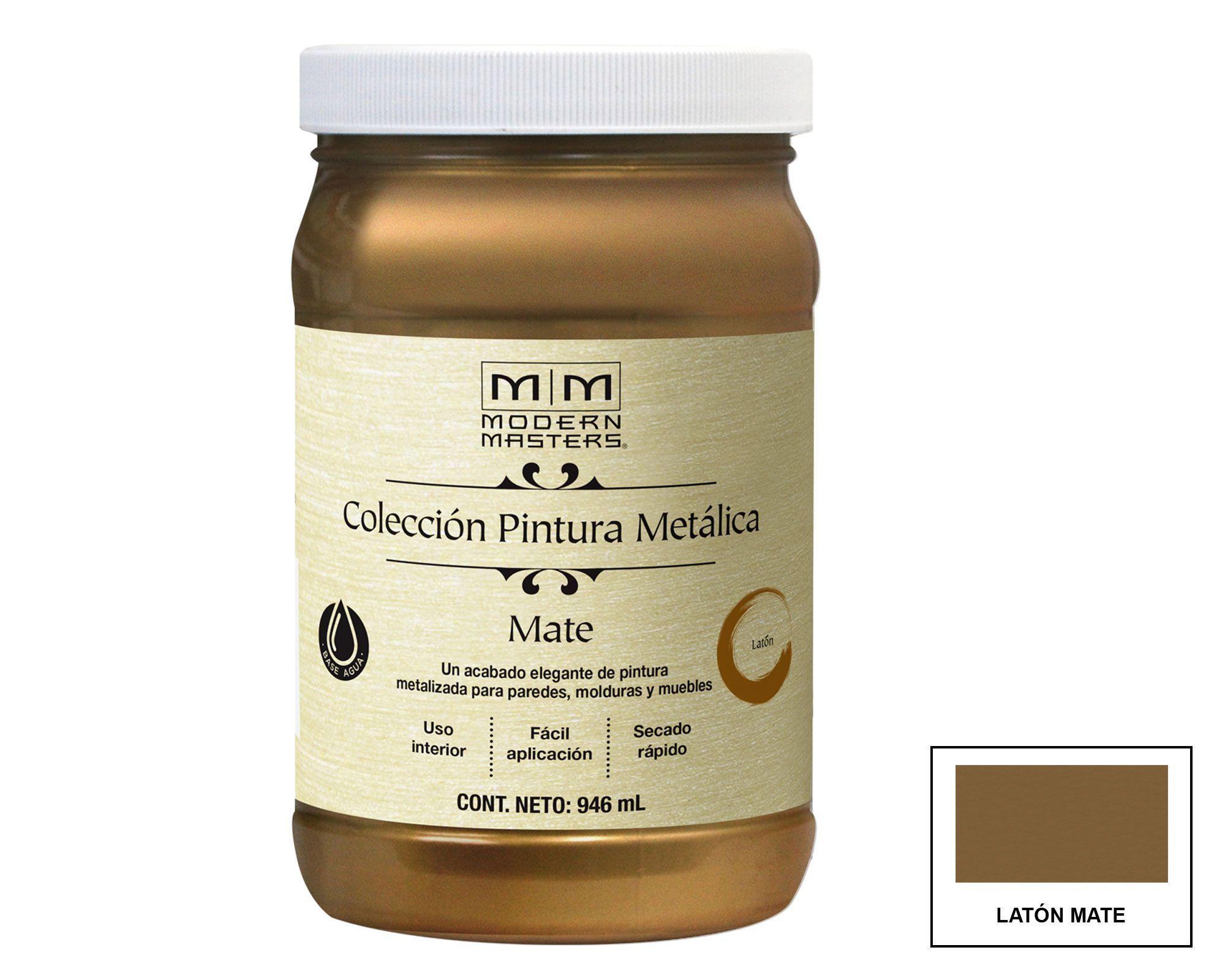 Esmalte al agua 946ml Modern Masters latón mate Rust Oleum-0