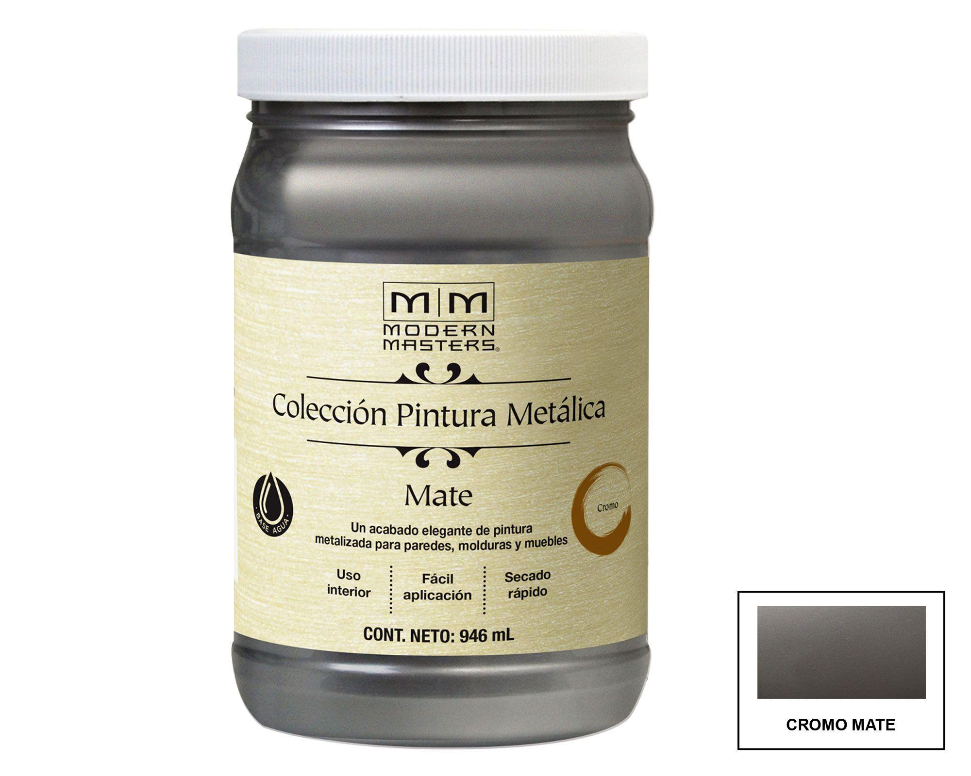 Esmalte al agua 946ml Modern Masters cromo mate Rust Oleum-0