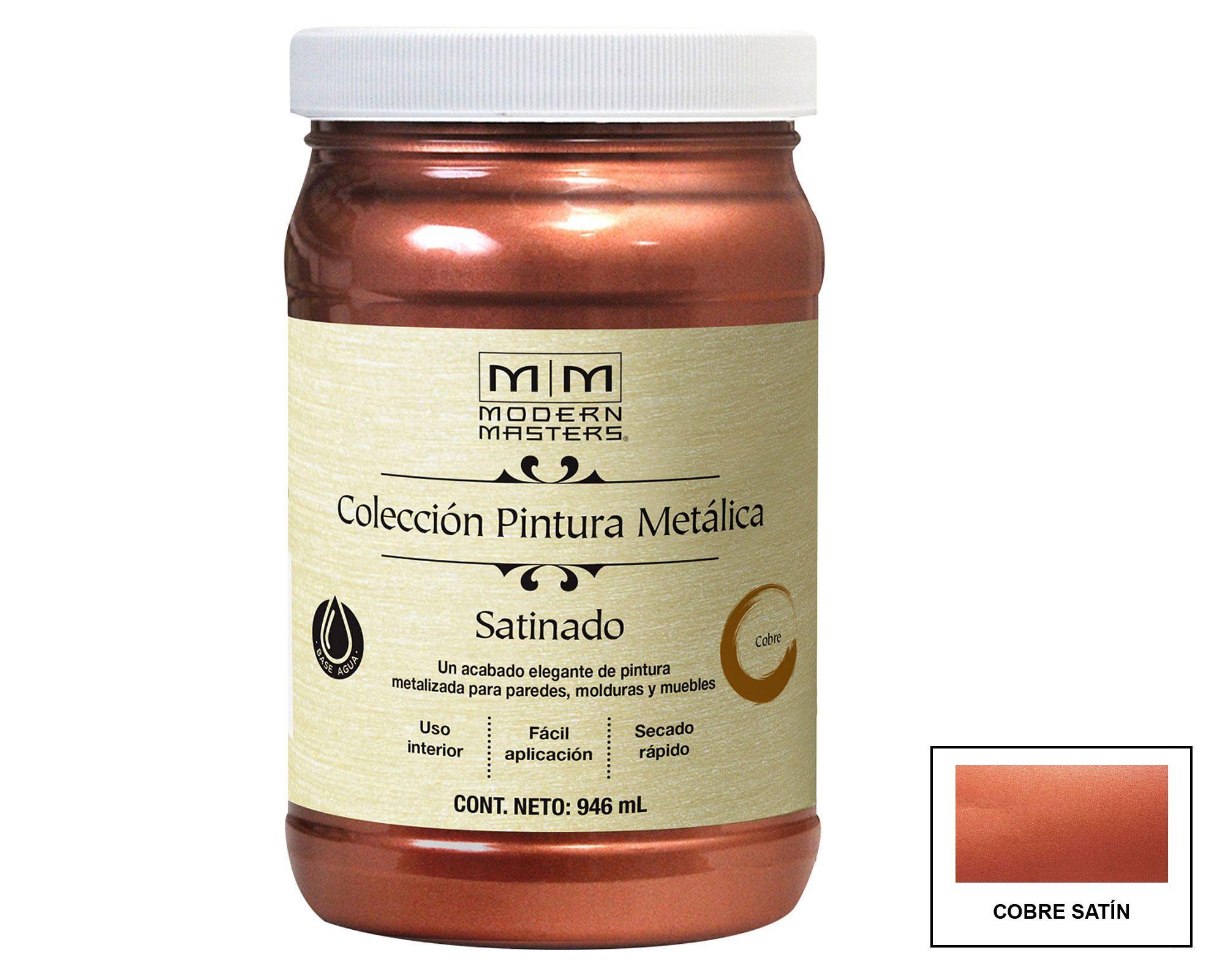 Esmalte al agua 946 ml Modern Masters cobre satín satín Rust-Oleum-0