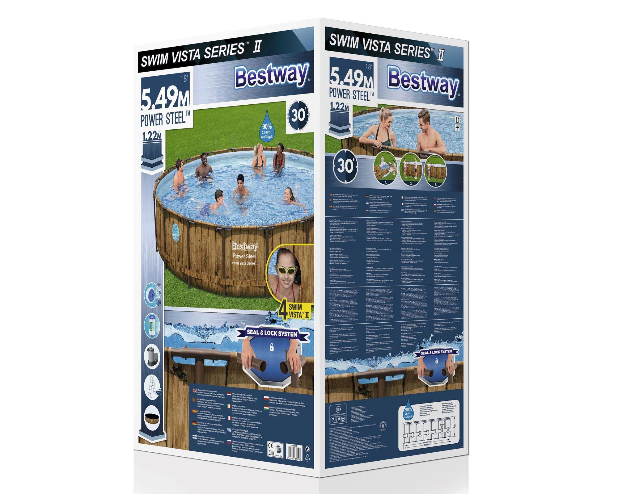 Piscina estructural 23062 litros 549x549x122 cm Bestway-6