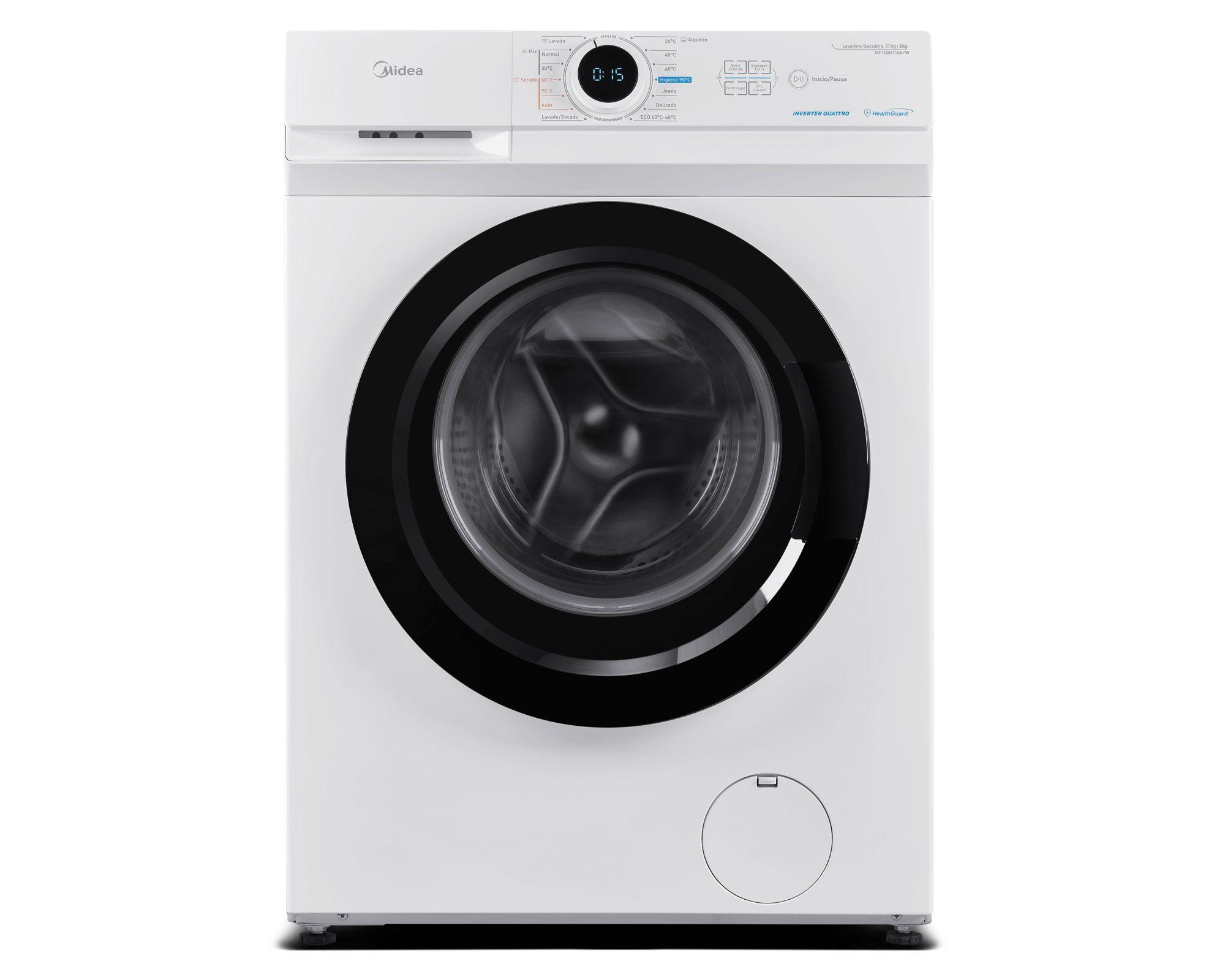 Lavadora secadora 11/8 kg carga frontal MF100D110B/W Midea-0