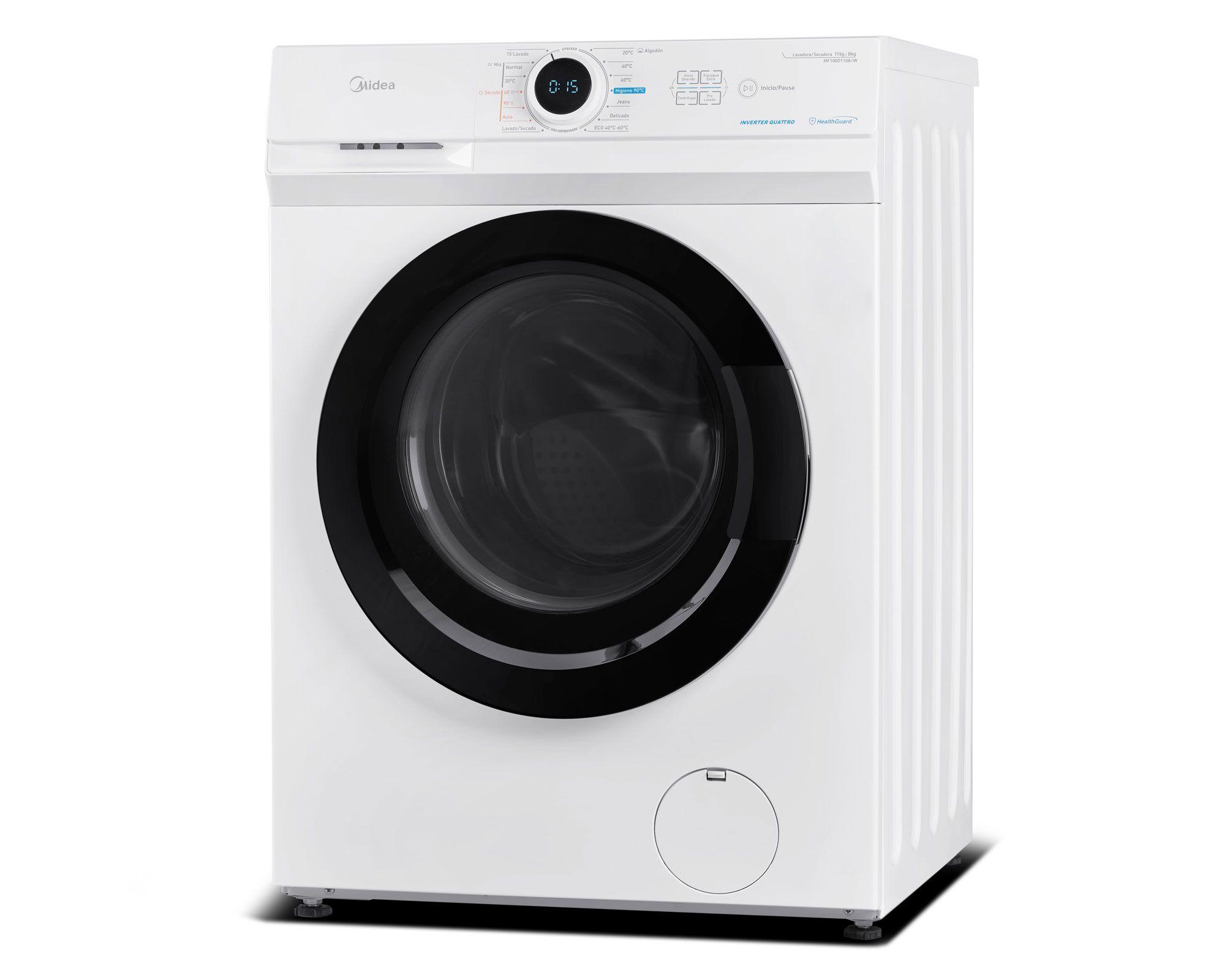 Lavadora secadora 11/8 kg carga frontal MF100D110B/W Midea-1