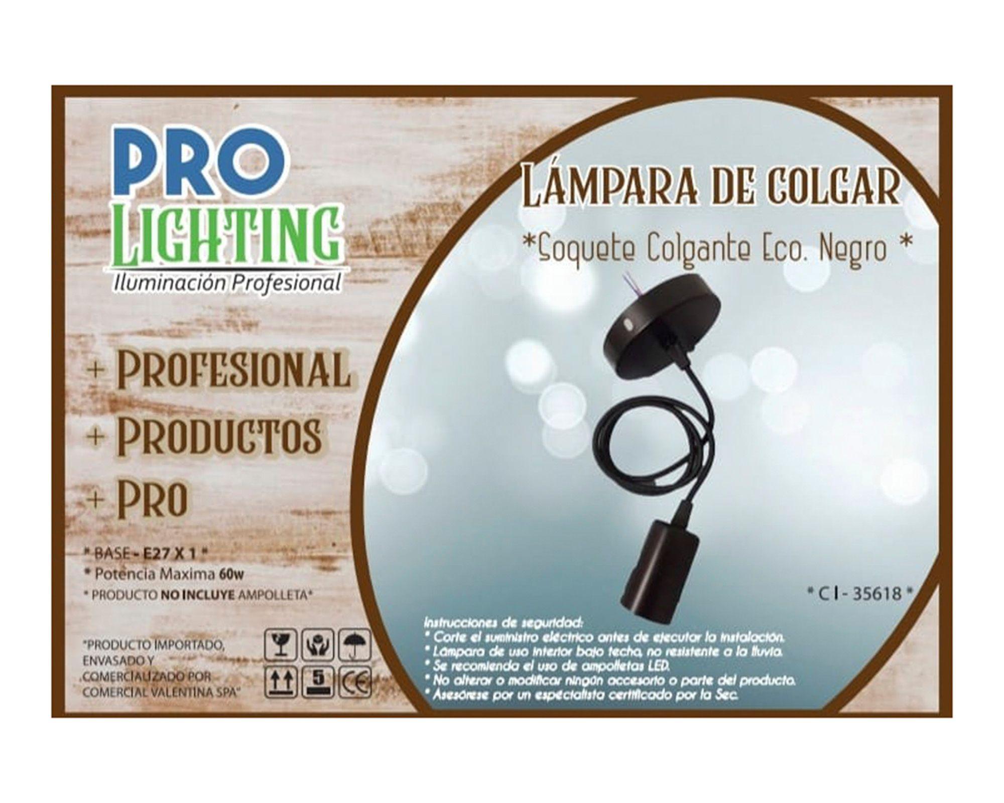 Porta lámpara decorativa 1L E27 Vintage Pro-Lighting-2