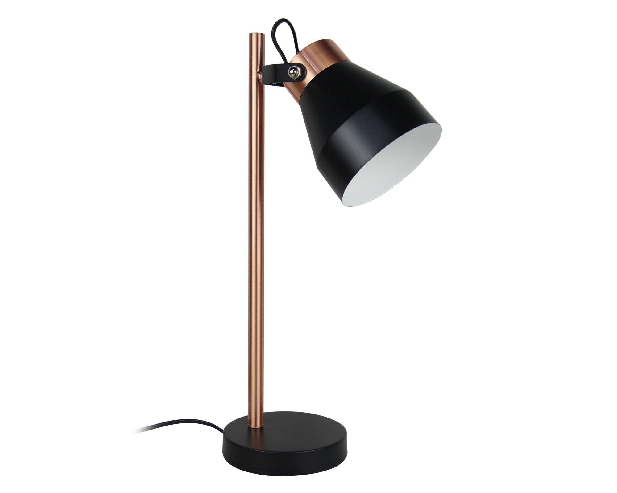 Lámpara de sobremesa 40W E14 1 luz Flam negro mate-0