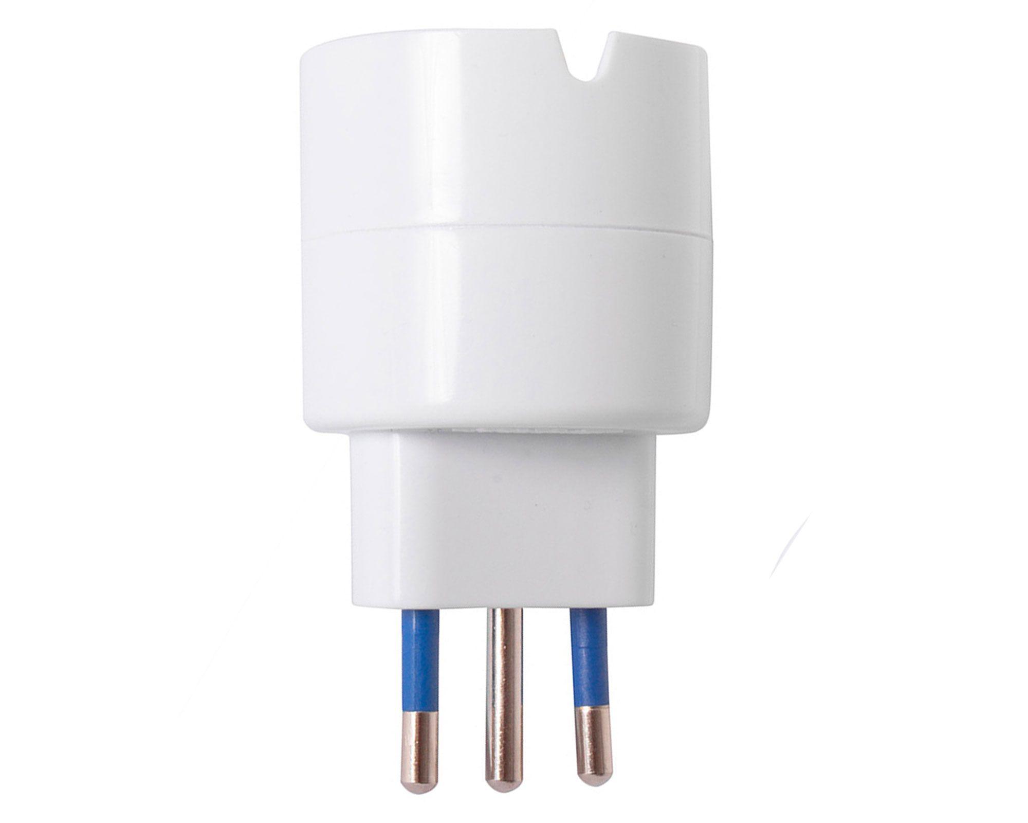 Adaptador Schuko con protección 10A blanco Rema-0