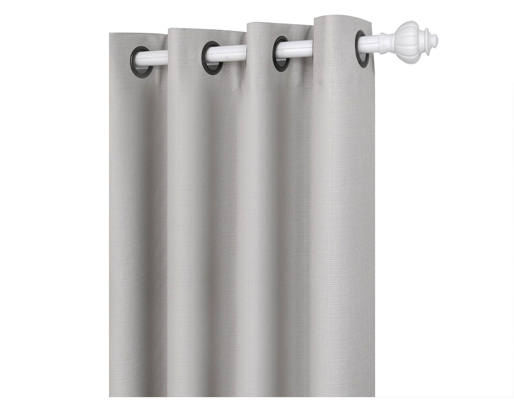 Cortina blackout Delhi 200x230 cm gris poliéster 1 paño Bellavista Home-1