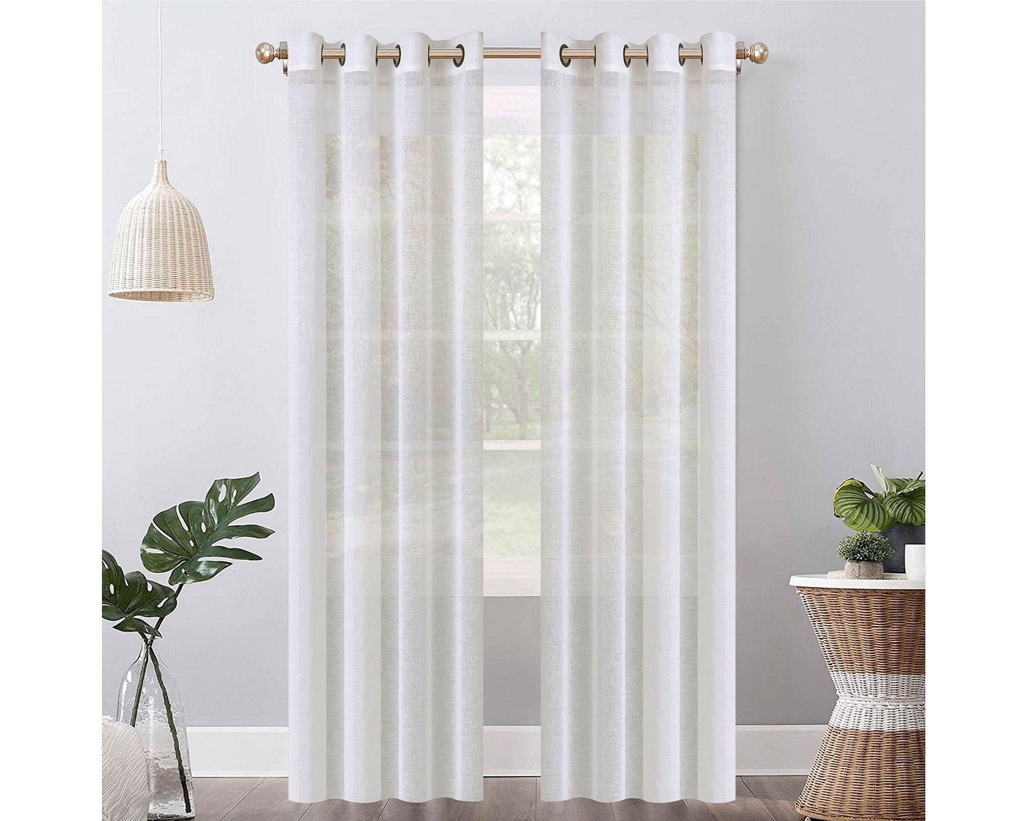 Cortina velo gasa natural ojetillo 200x230 cm poliéster 1 paño Bellavista Home-3