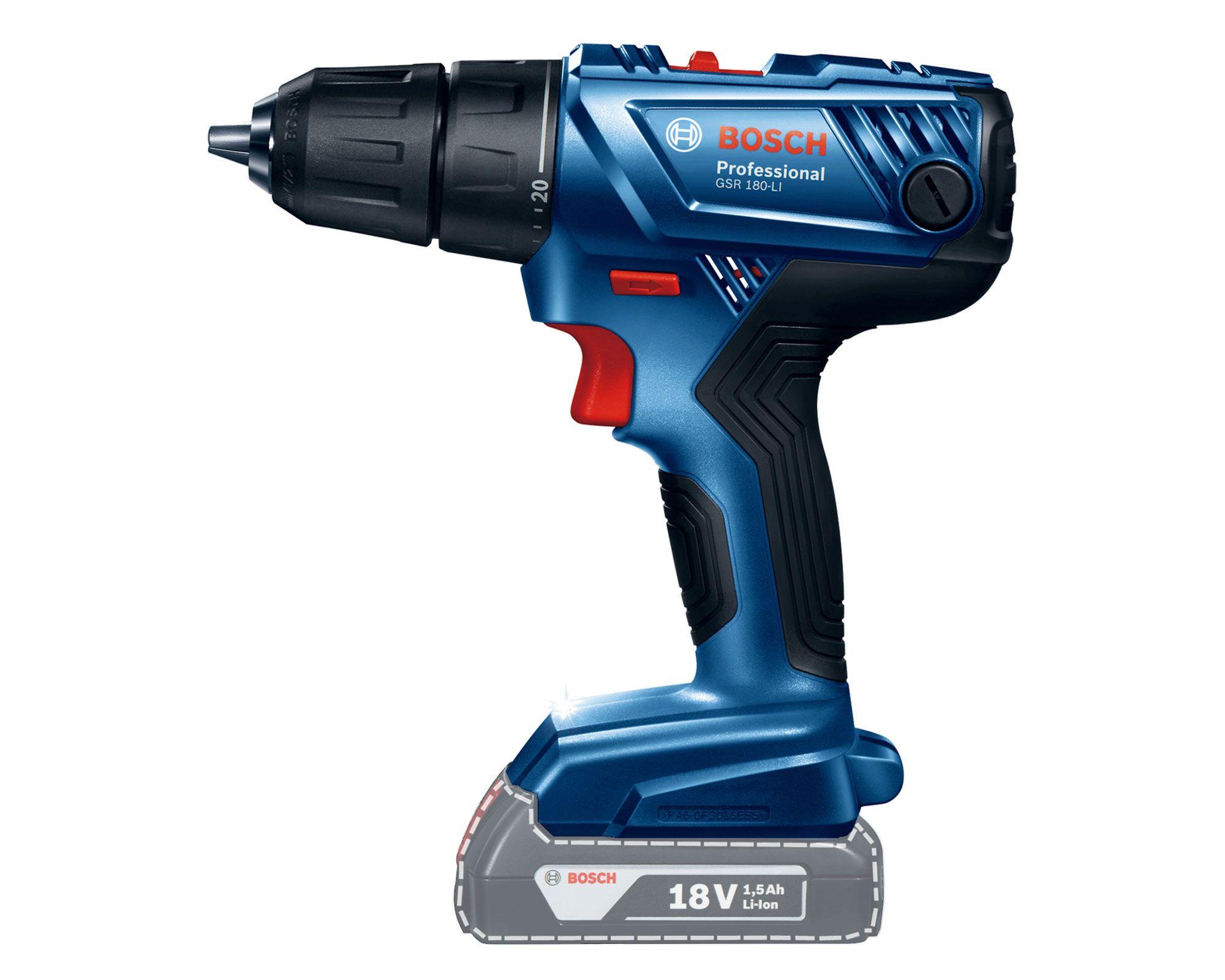 Taladro atornillador inalámbrico 18V 13 mm GSR 180LI 18V Bosch-0