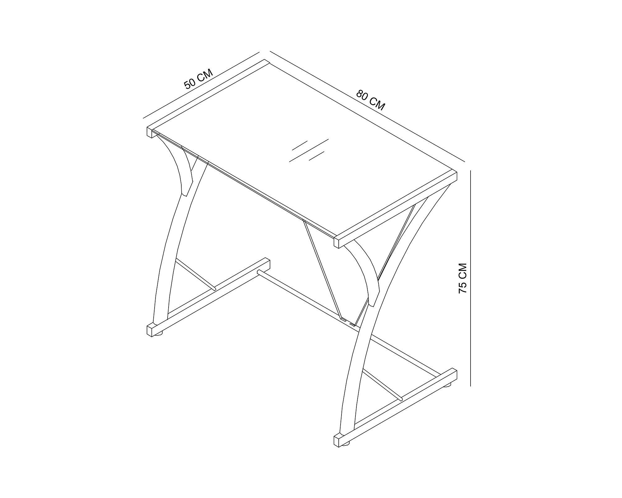 Escritorio gamer vidrio perro blanco-1