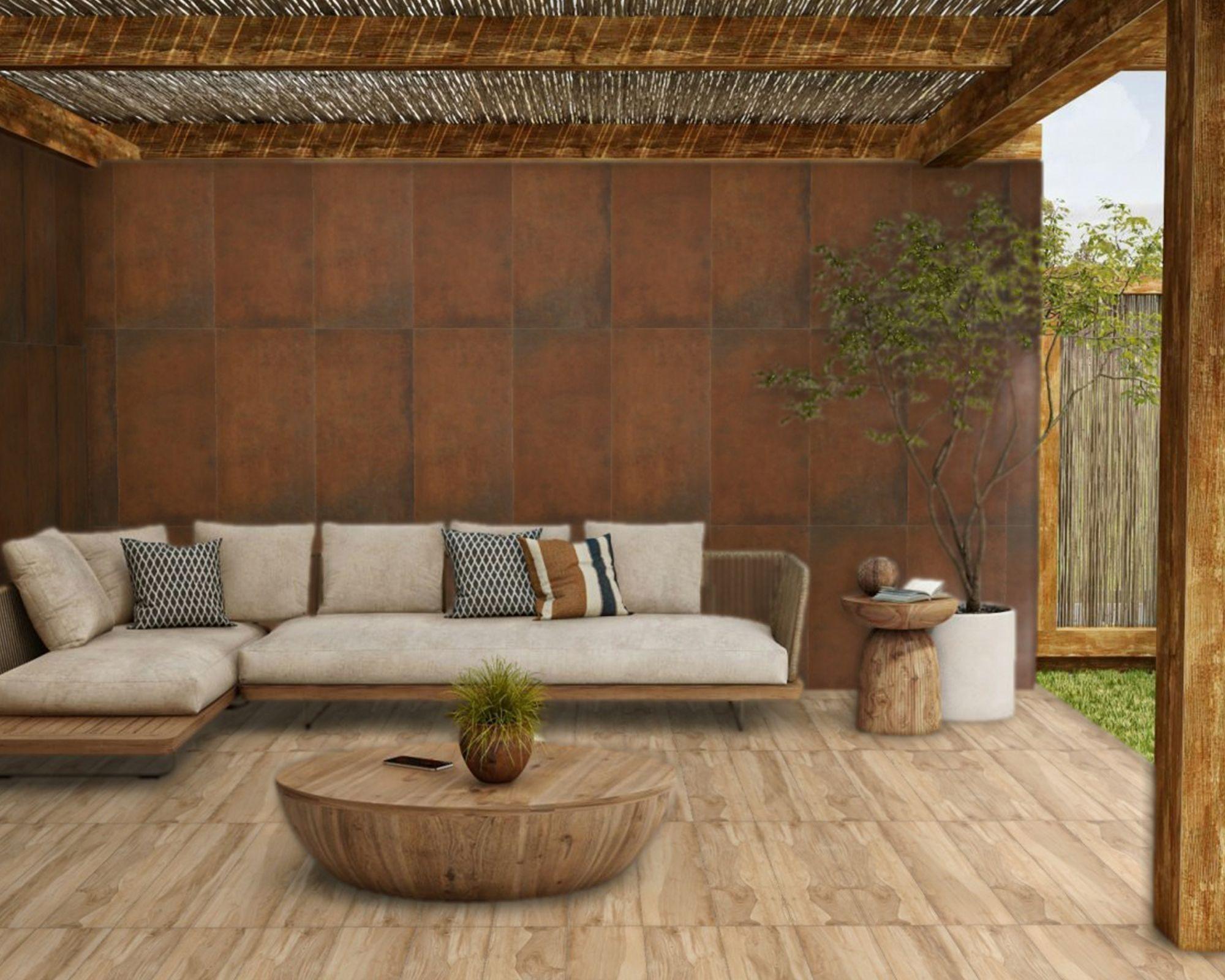 Cerámica piso muro Oxide corten mate 45x90 cm 1.64 m2-3