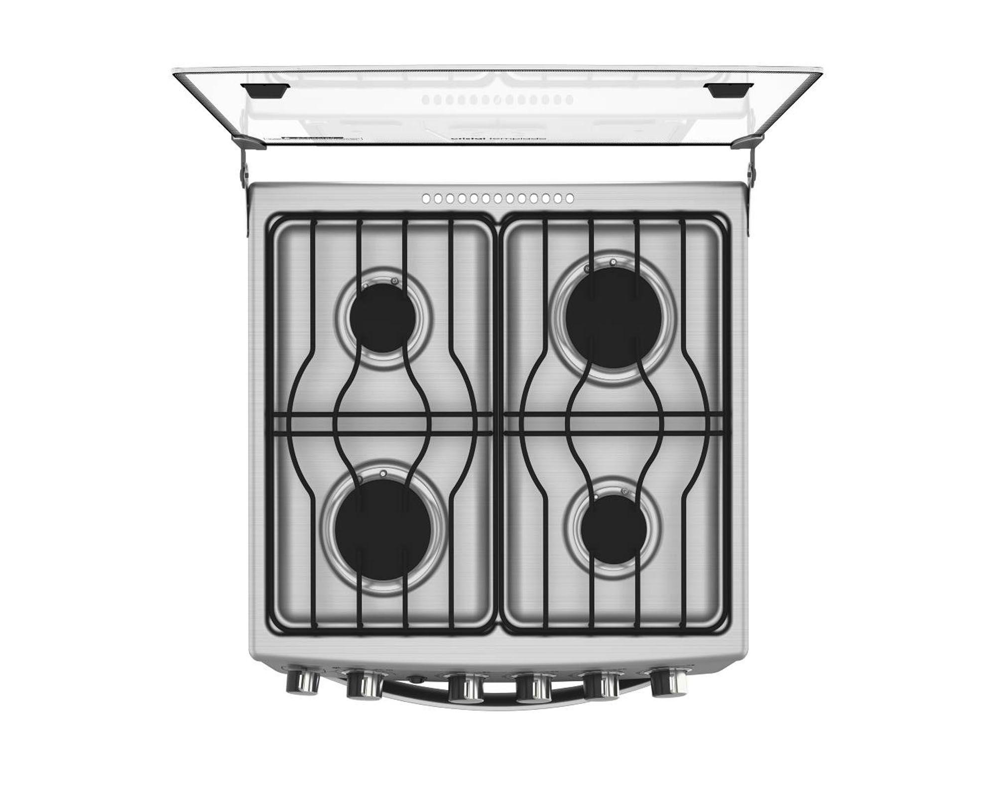 Cocina 4 quemadores CMC5550AX0 Mabe-3