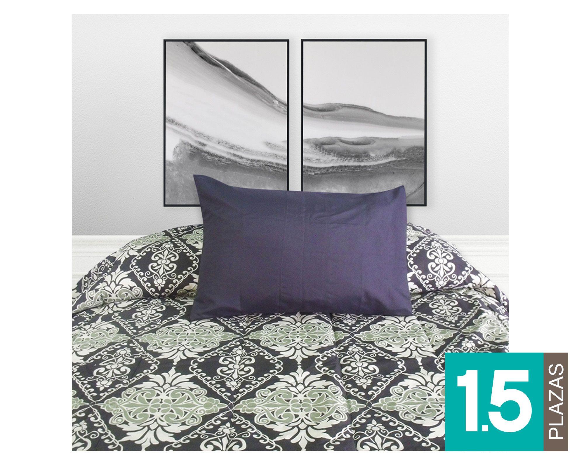 Plumón 1.5 plazas Jelly negro/verde Illusions-0