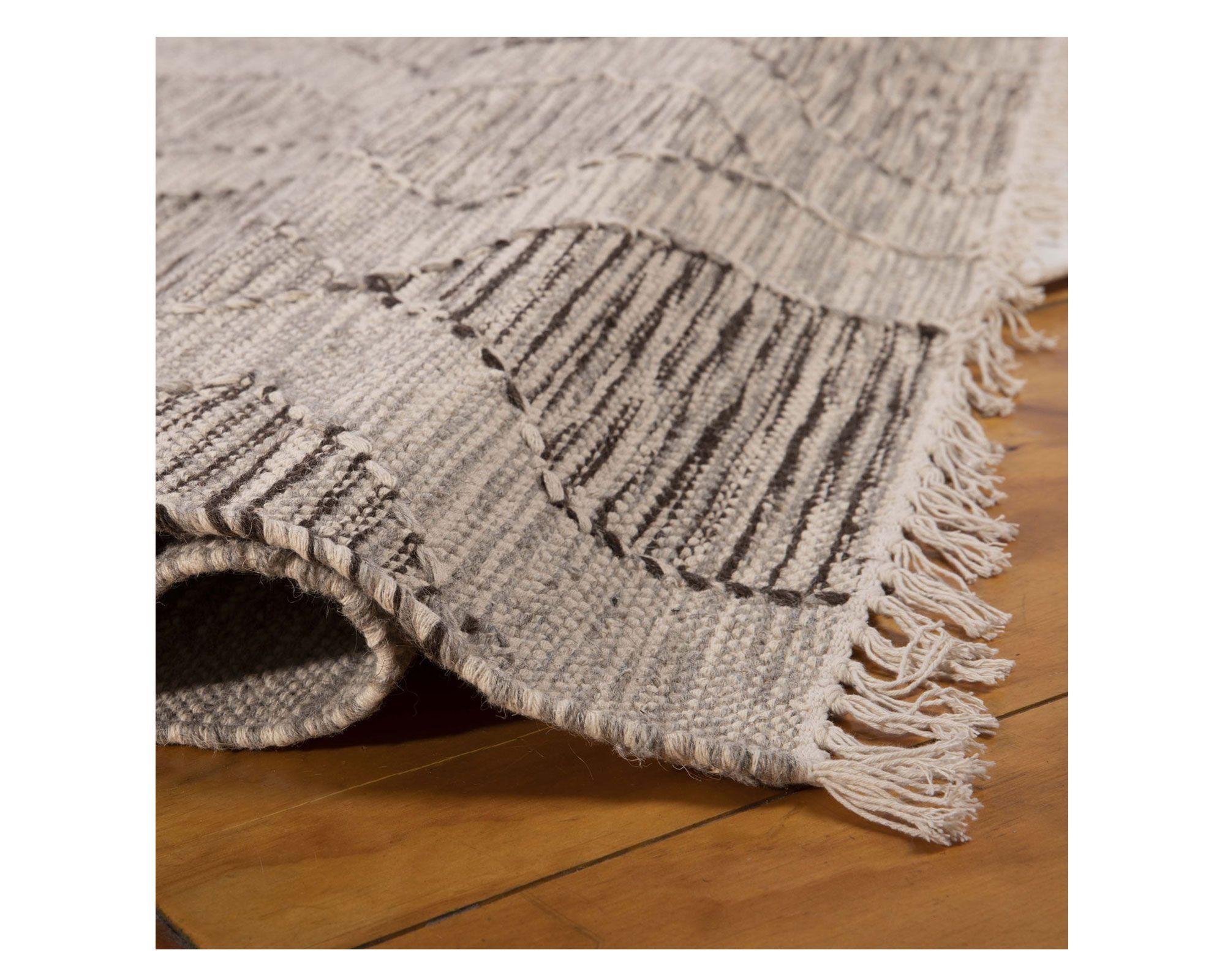 Alfombra 230x160 cm Handwoven Natural gris Dib-2