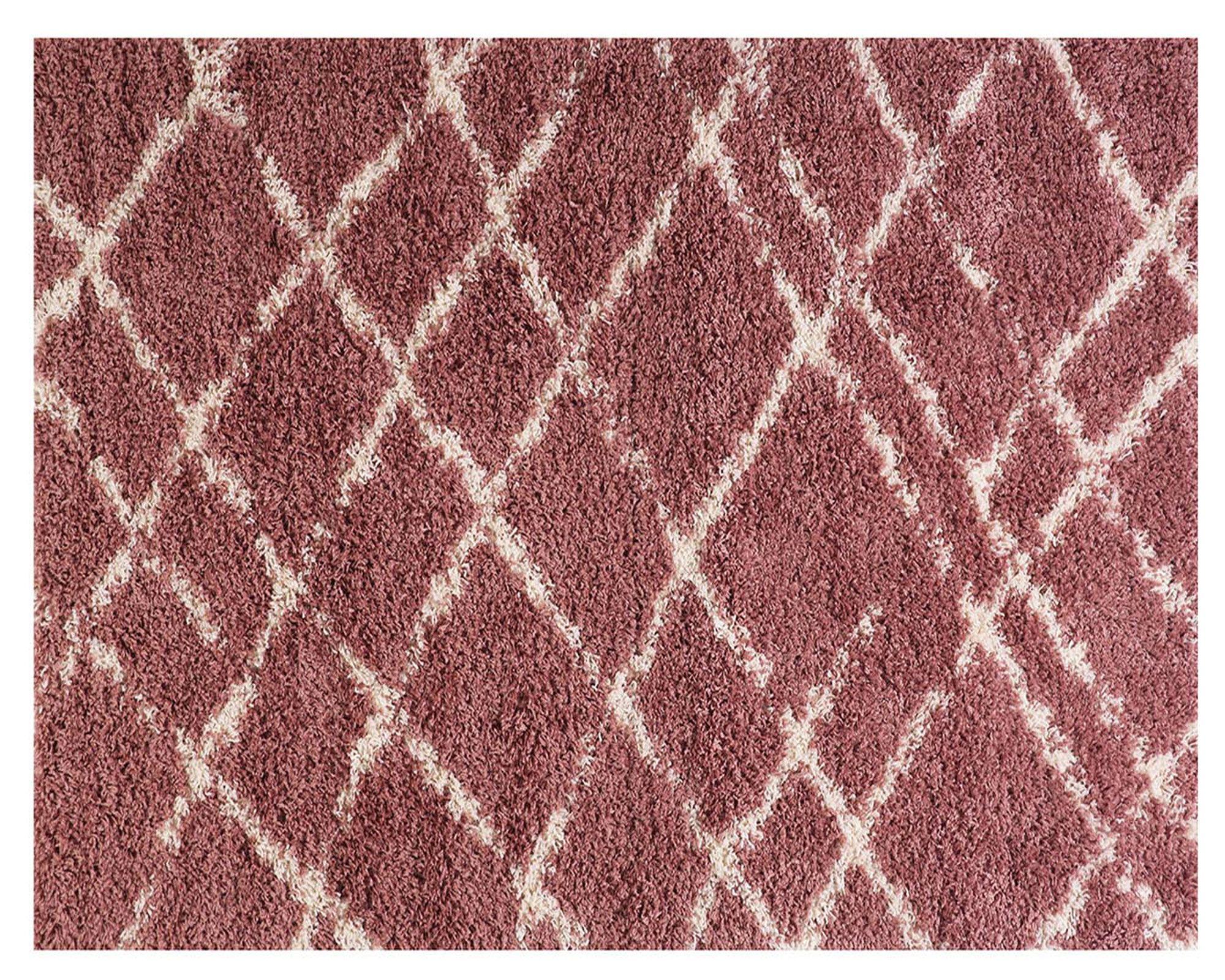 Alfombra 220x150 cm Shaggy Design formas rosado Dib-0