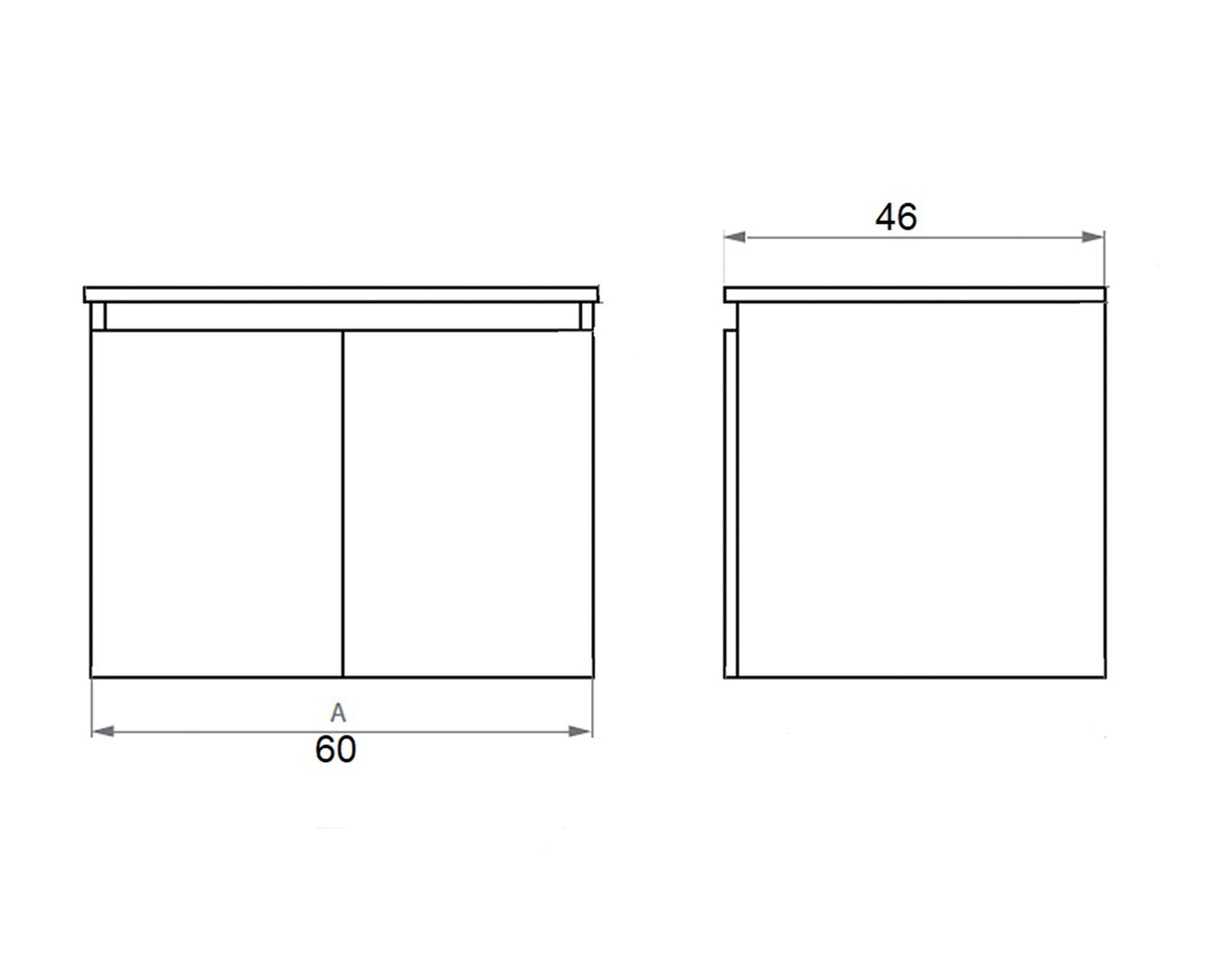 Mueble vanitorio Amelie Albayalde 60 cm + cubierta-7
