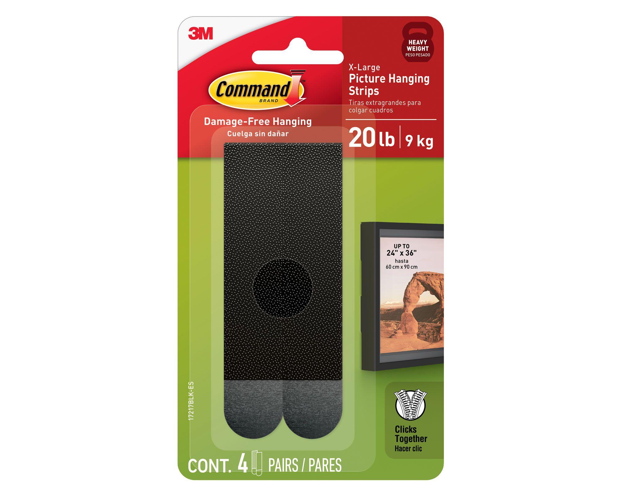 Tiras para colgar cuadros Rocky 4 pares negro-0
