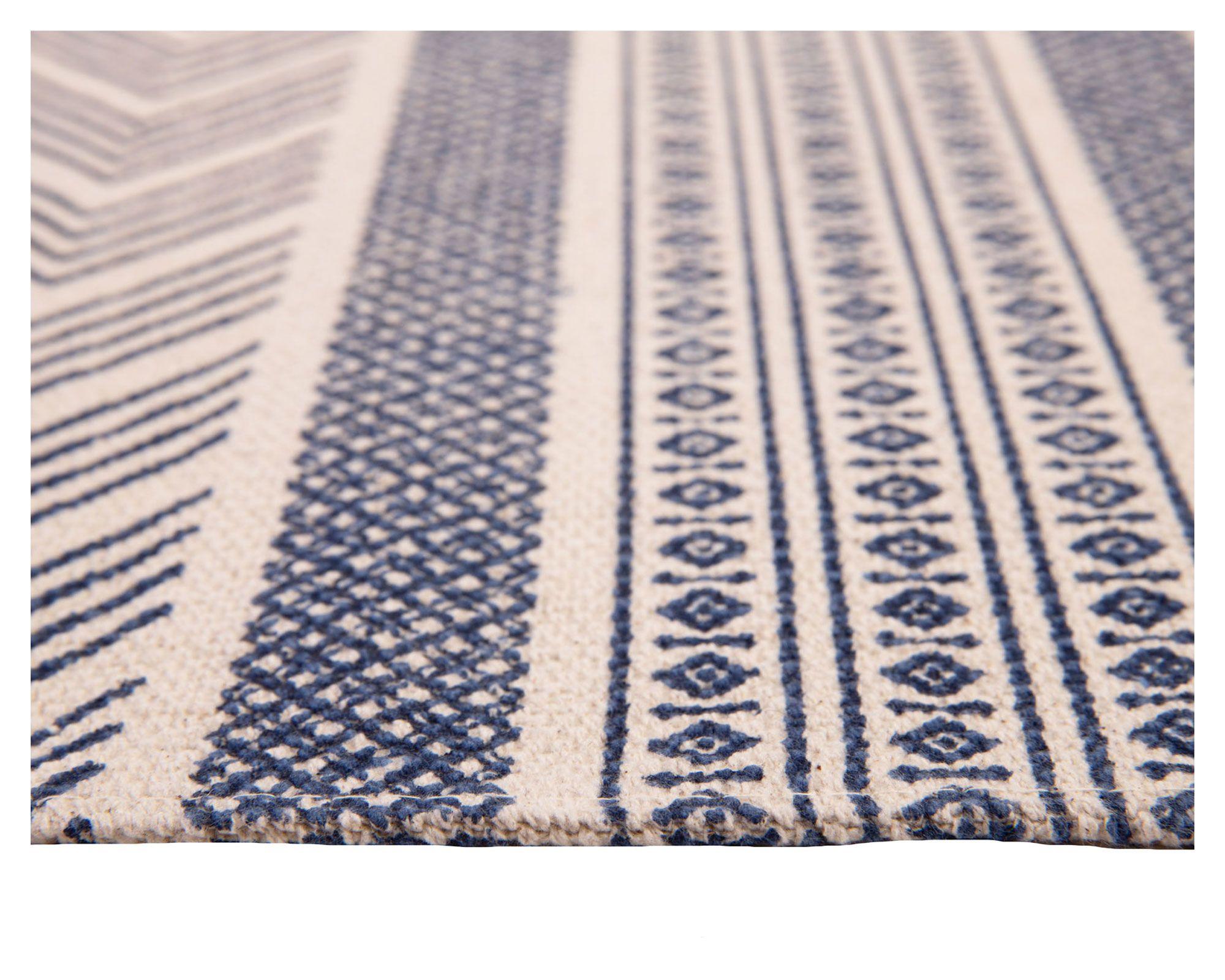 Alfombra Bajadas de Cama modernas 90x60 cm Dh Ethnic azul Did-1