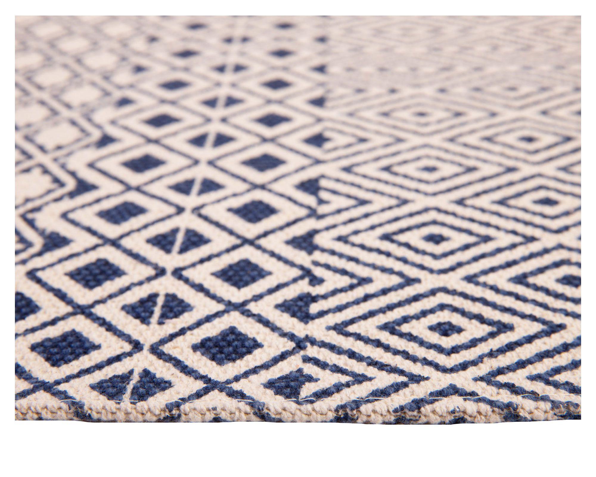 Alfombra Bajadas de Cama modernas 90x60 cm Dh Ethnic azul 2 Did-1